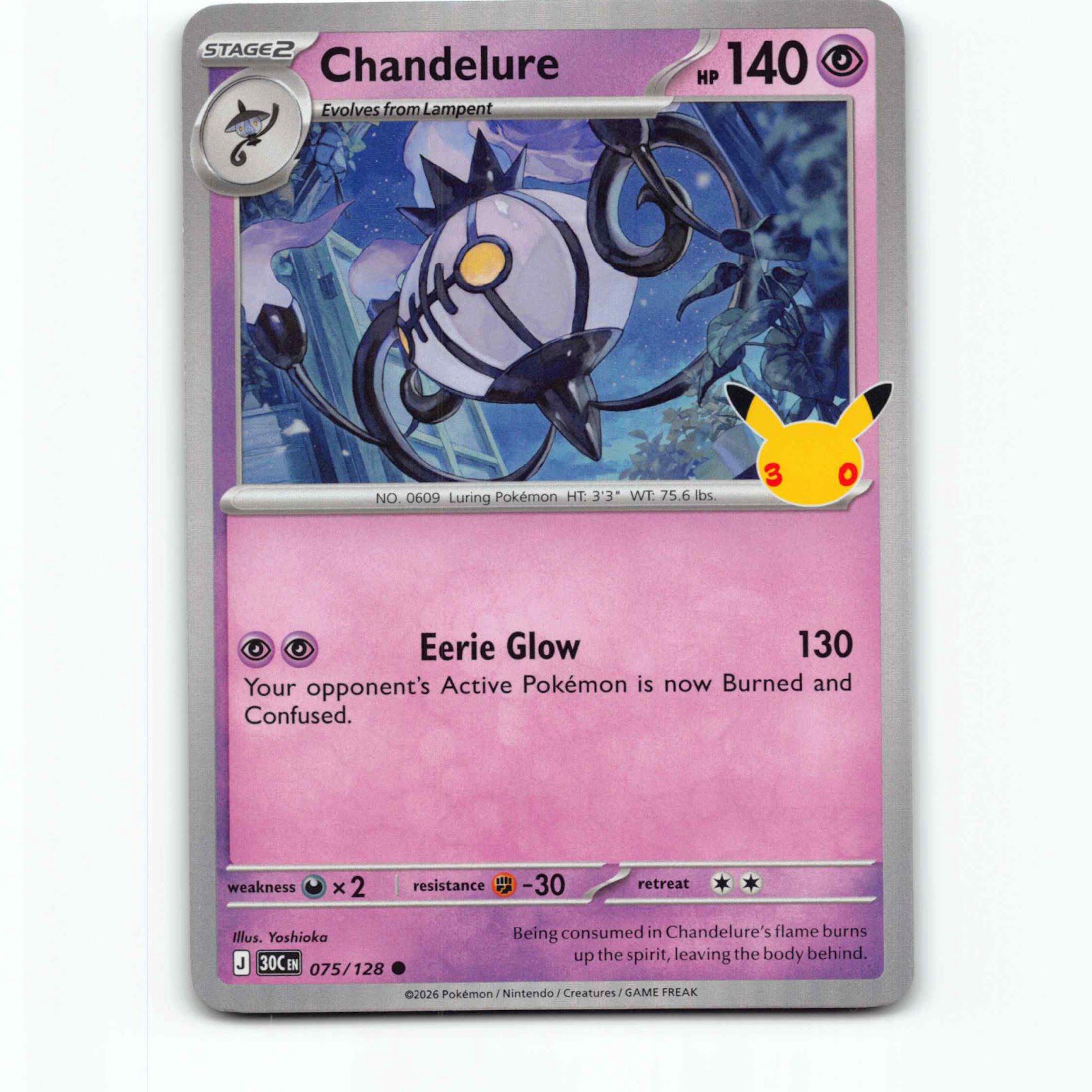 Xerneas 76 Holo Pokémon 30C EN 076/128 30th Celebration Pokemon Kort
