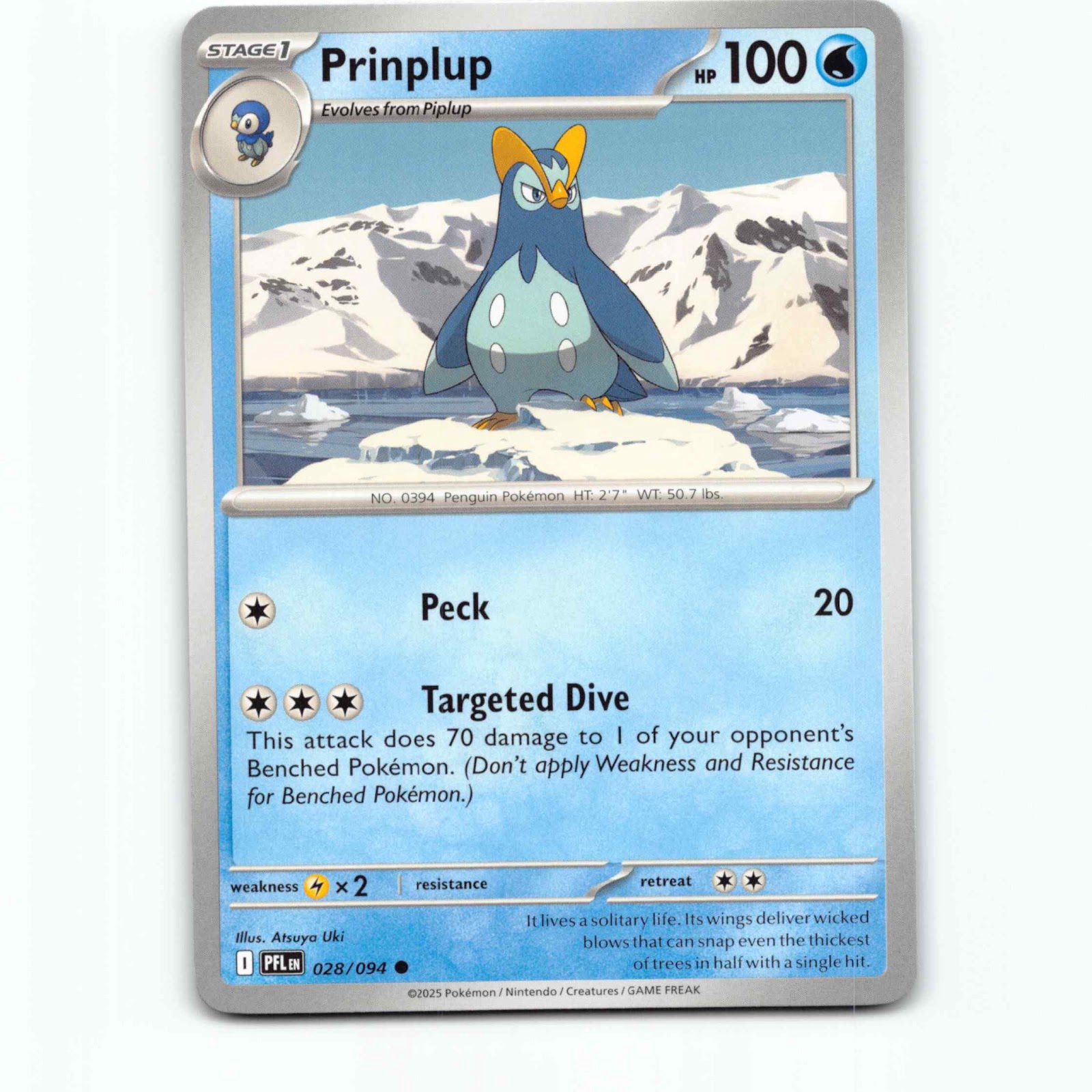 Prinplup 028/094 Pokémon PFL EN Phantasmal Flames Pokemon Kort Mega Evolution