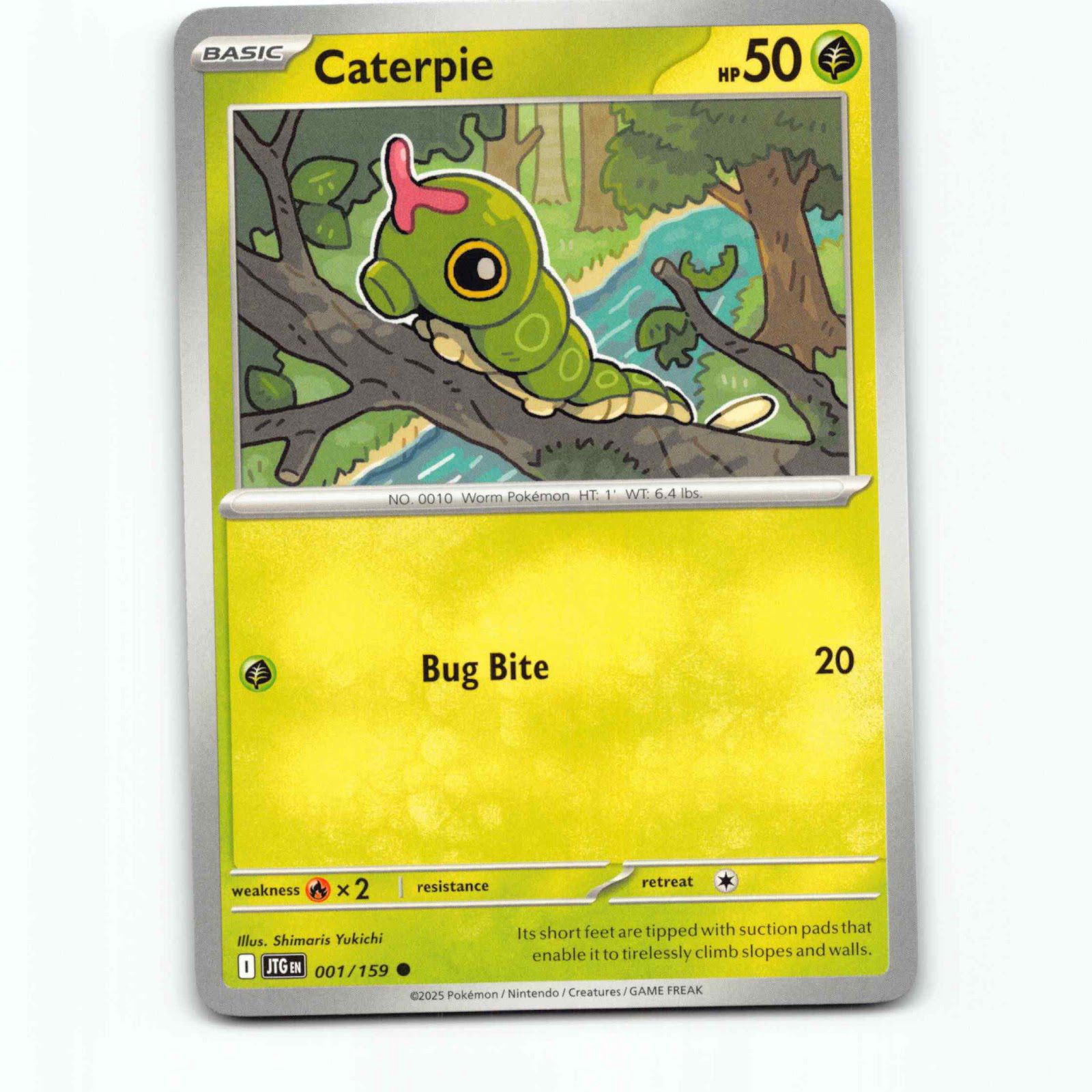 Caterpie 001/159 Pokémon JTG EN Journey Together Pokemon Kort Scarlet & Violet