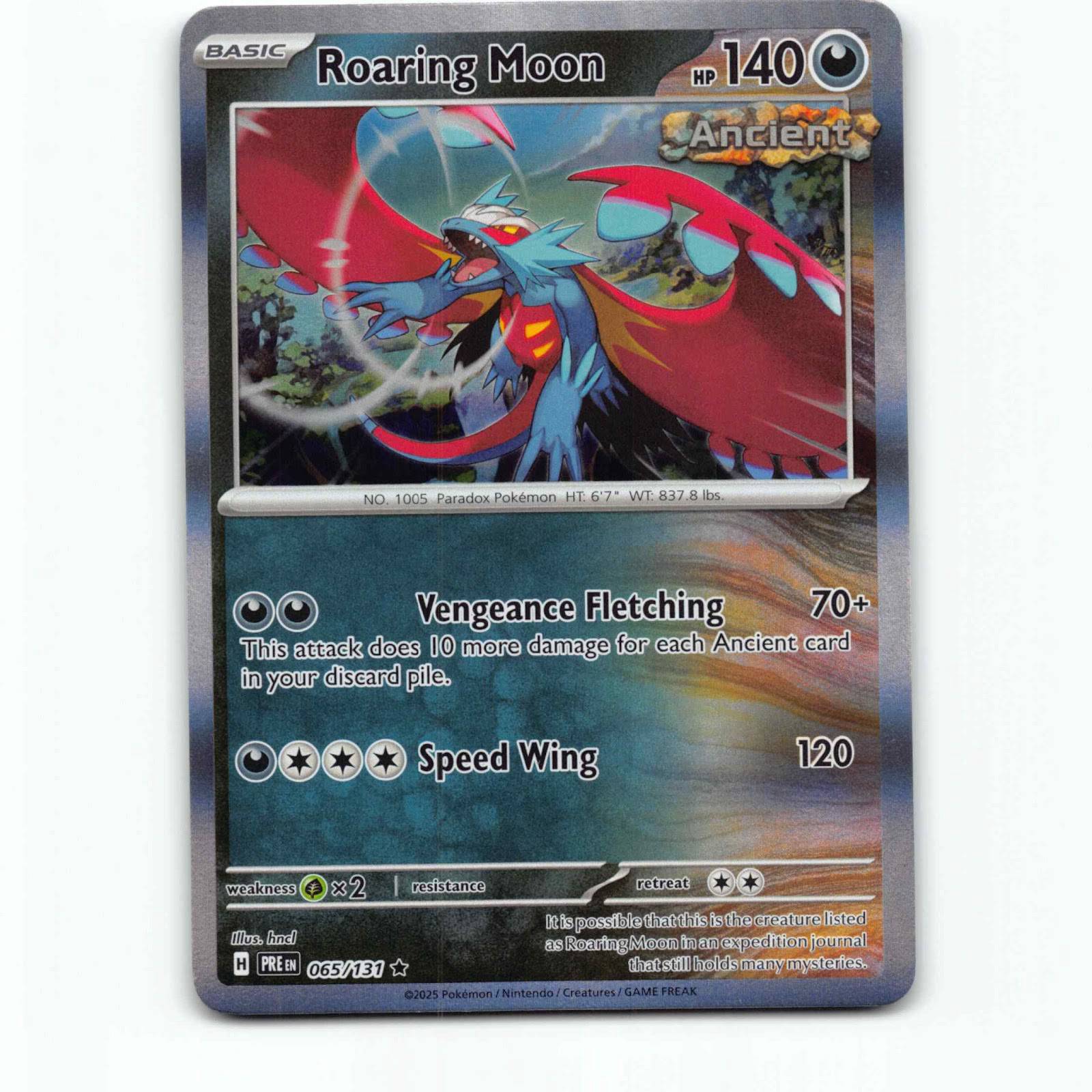 Roaring Moon 65 Holo Pokémon PRE EN 065/131 Prismatic Evolutions Pokemon Kort