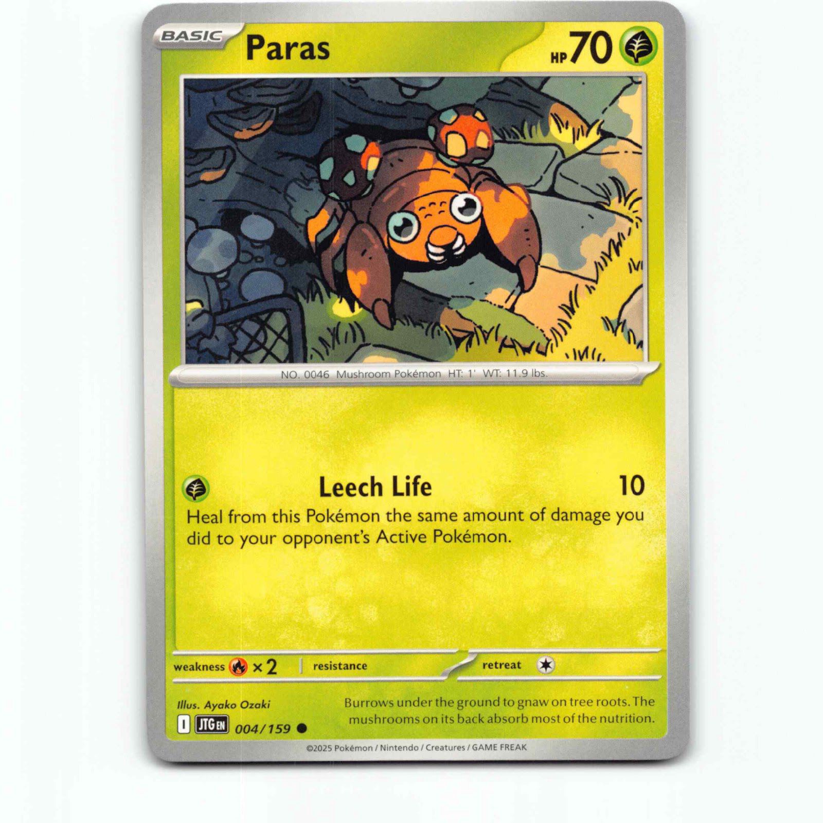Paras 004/159 Pokémon JTG EN Journey Together Pokemon Kort Scarlet & Violet