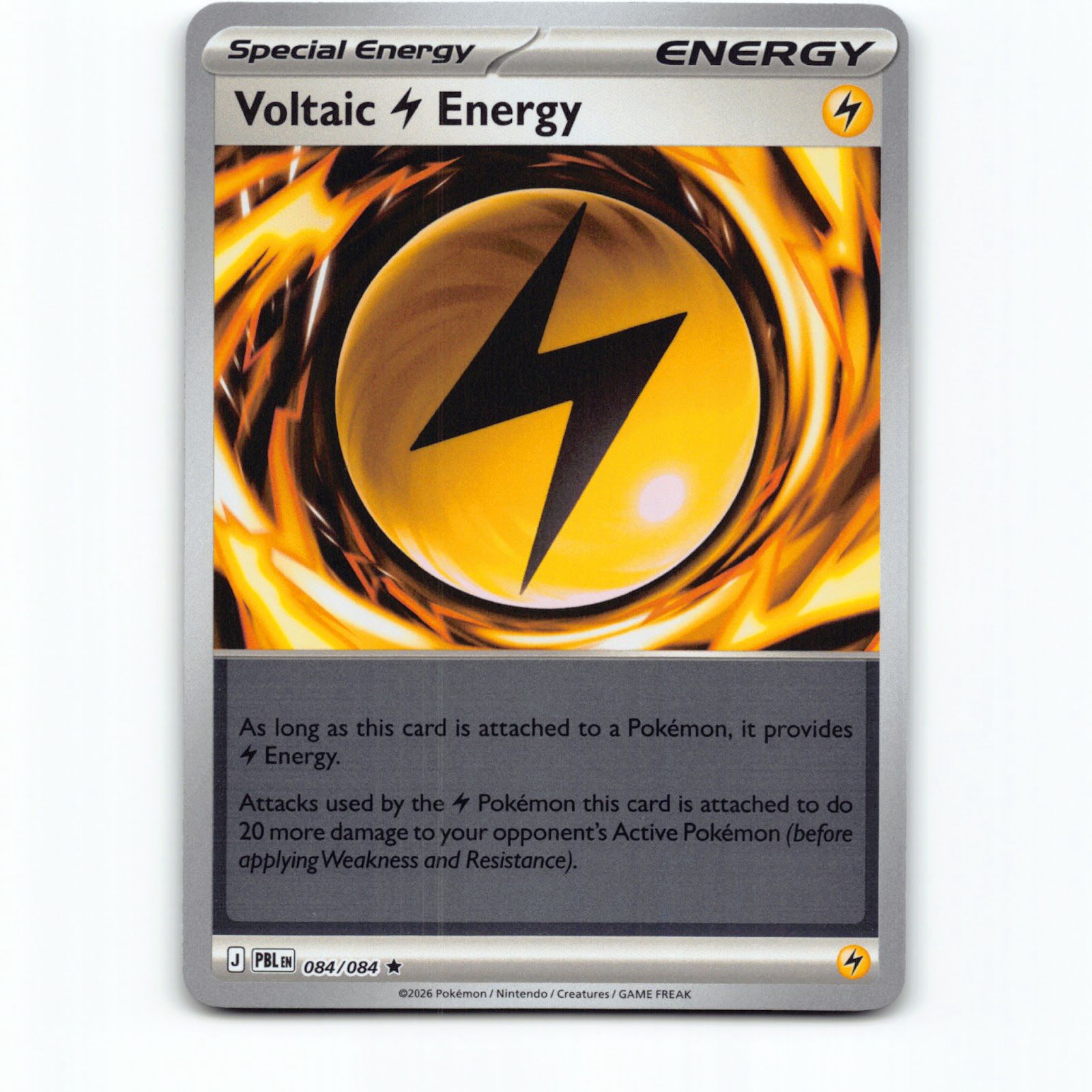 Voltaic Lightning Energy 084/084 Pokémon Reverse Holo PBL EN Pitch Black Pokemon