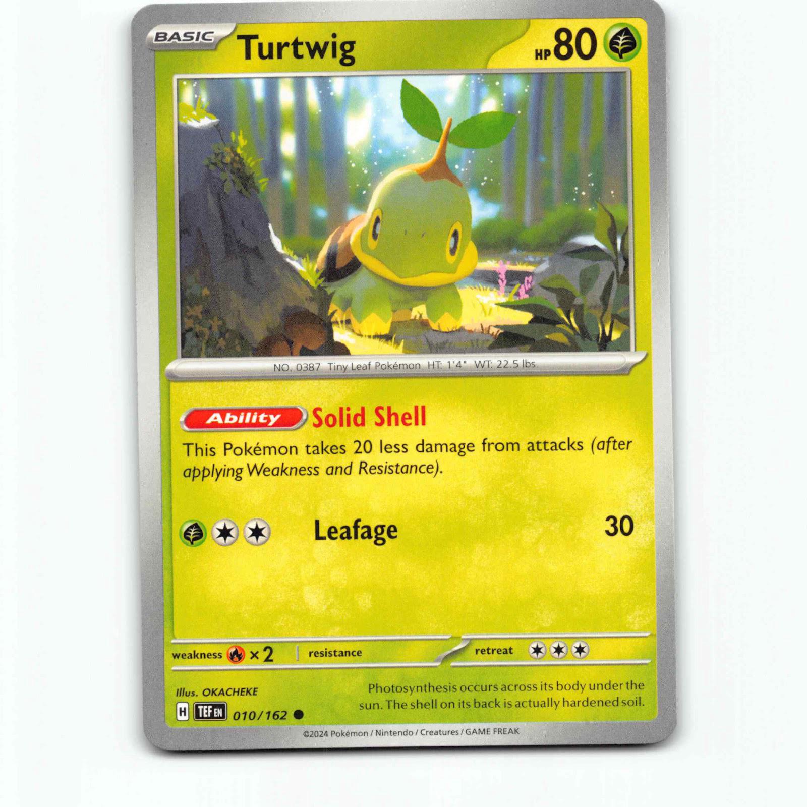 Turtwig 010/162 Pokémon TEF EN Temporal Forces Pokemon Kort Scarlet & Violet