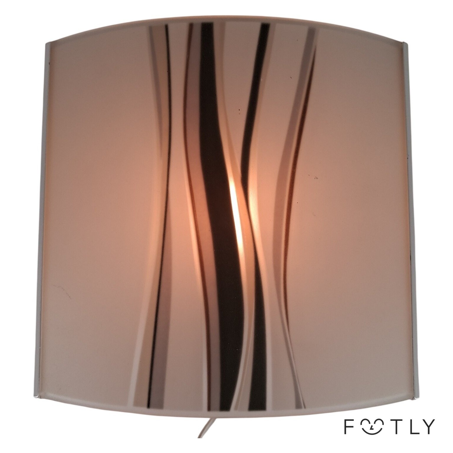 Belid V5112 Vägglampa Glas Vit Svart Mönster 60W 230V Lampett Belysning