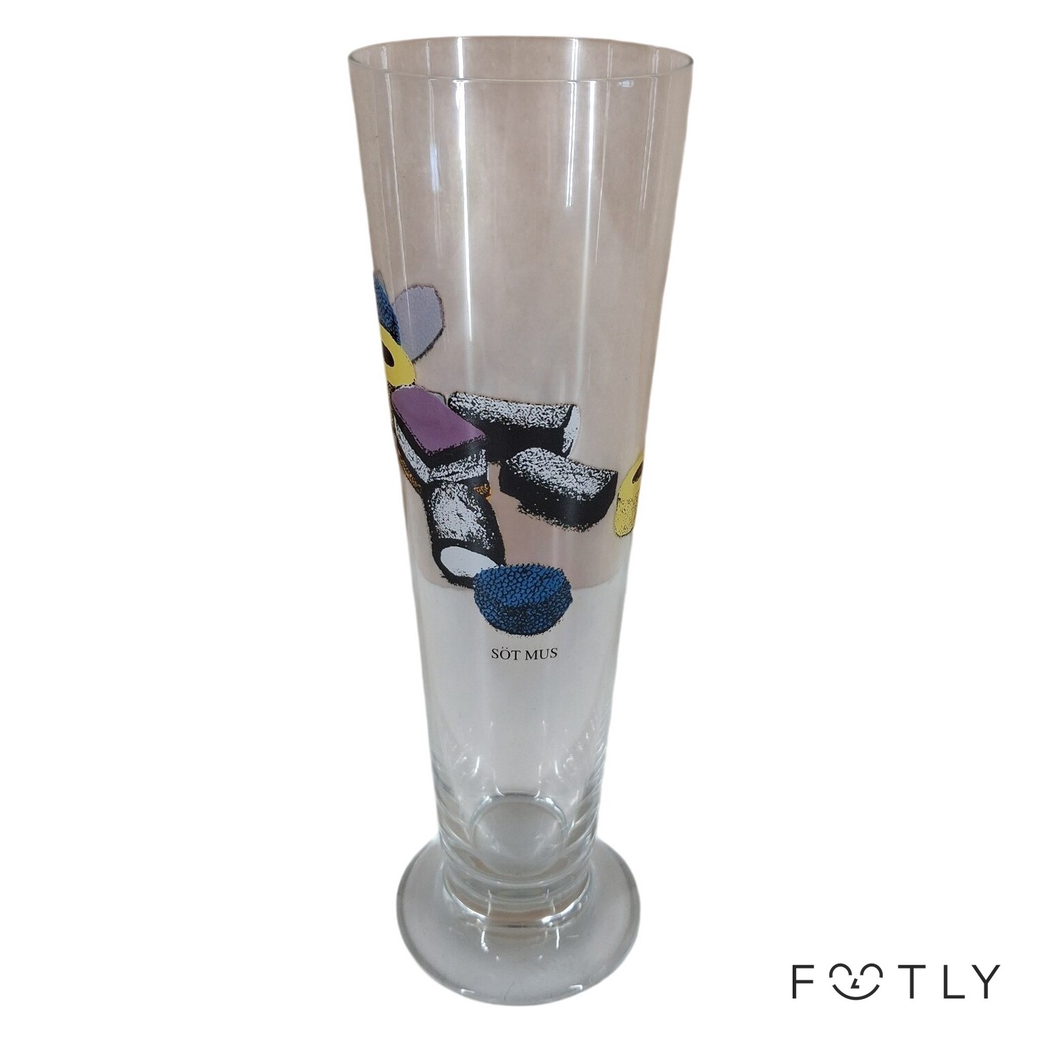 Lasse Åberg SÖT MUS Ölglas Signerat Glas sötmus Godisdekor Signerad Design Samla