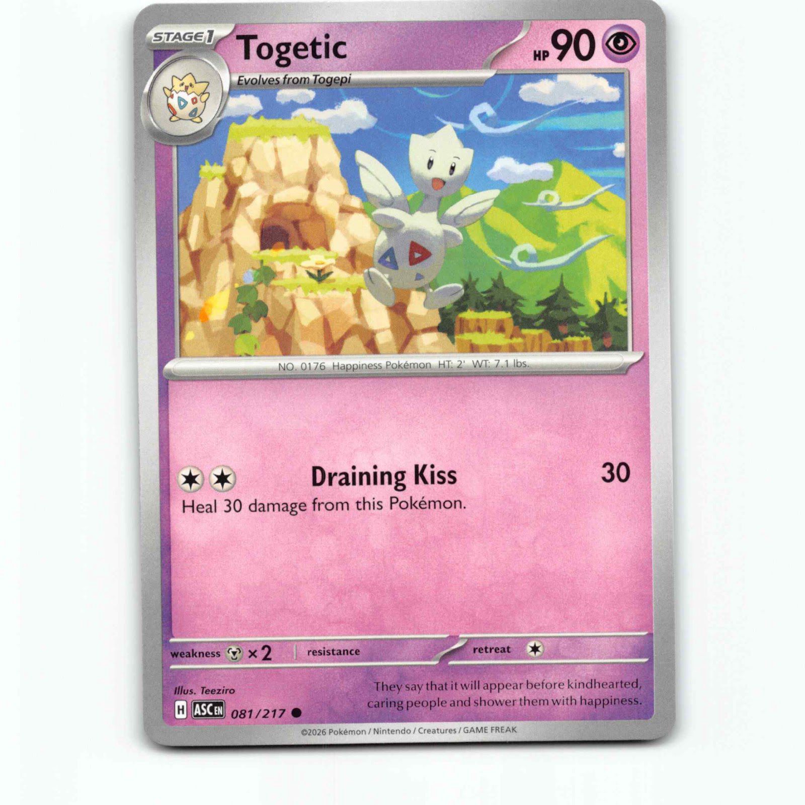 Togetic 081/217 Pokémon ASC EN Ascended Heroes Pokemon Kort Mega Evolution