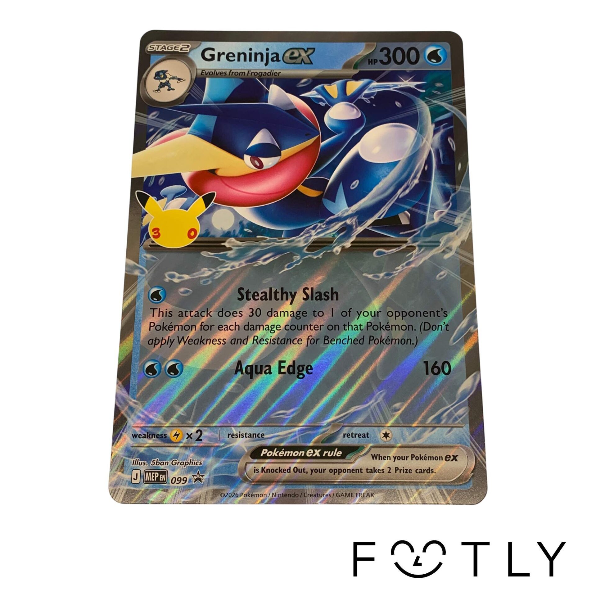 Greninja ex 99 Jumbo Promo Pokémon MEP EN 099 Black Star Promos Pokemon Kort