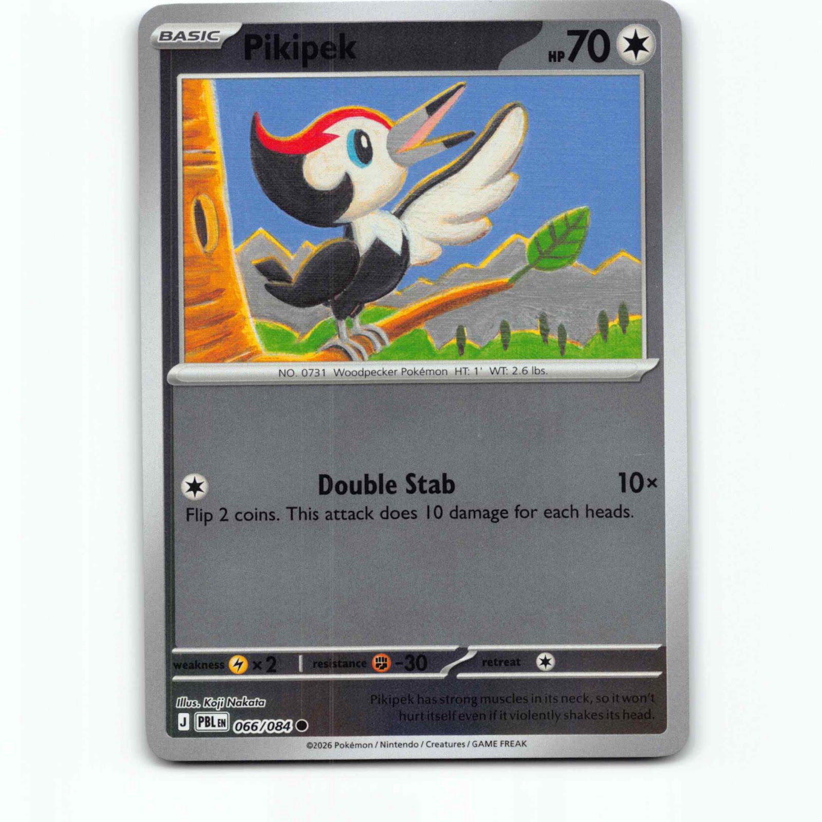Pikipek 066/084 Pokémon Reverse Holo PBL EN Pitch Black Pokemon Kort Mega Evolut