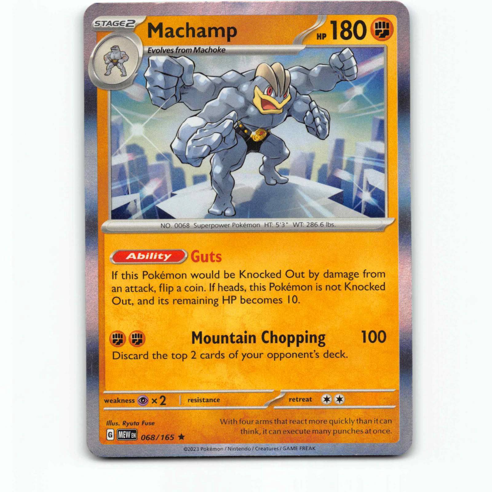 Machamp 68 Holo Pokémon MEW EN 068/165 151 Pokemon Kort Scarlet & Violet
