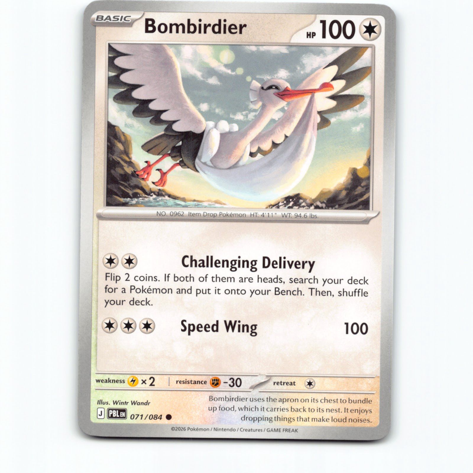 Bombirdier 071/084 Pokémon PBL EN Pitch Black Pokemon Kort Mega Evolution