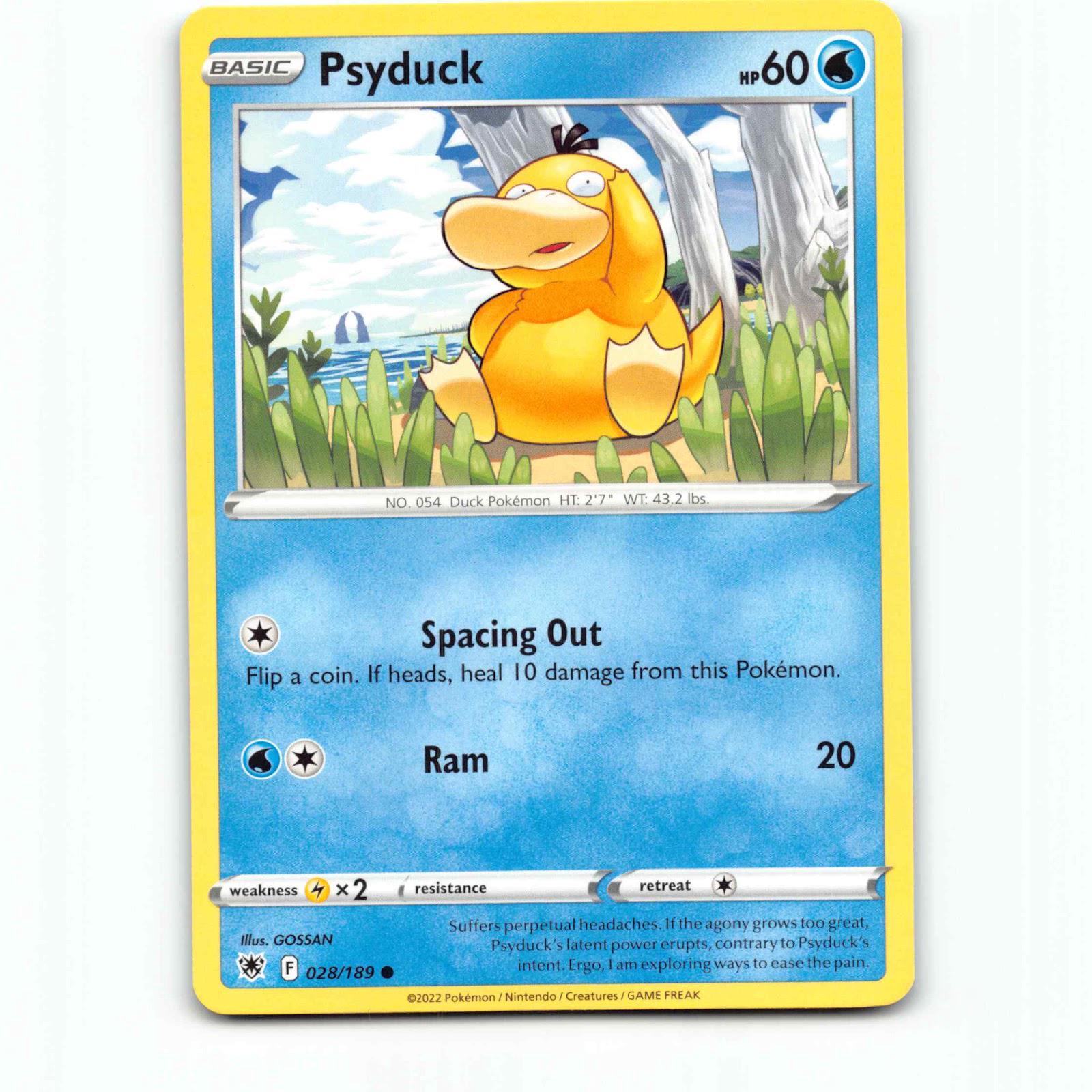 Psyduck 28 Pokémon ASR EN 028/189 Astral Radiance Pokemon Kort Sword & Shield