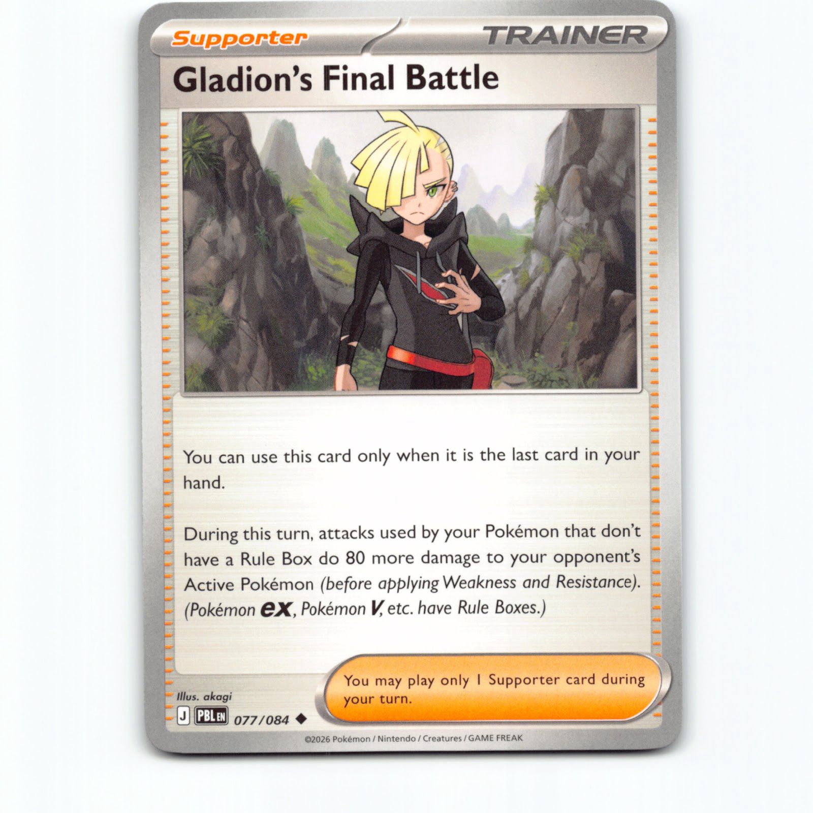Pokémon Gladion's Final Battle PBL EN 077/084 Pokemon Kort Pitch Black Mega Evol