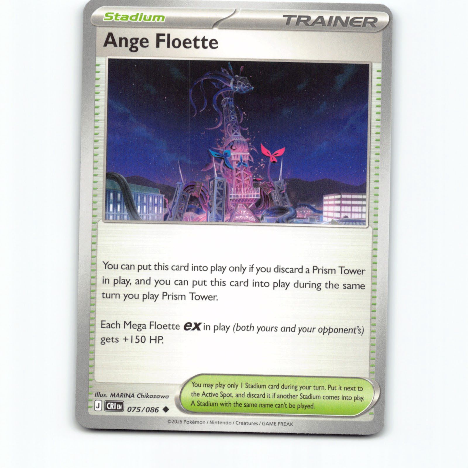 Pokémon Ange Floette CRI EN 075/086 Pokemon Kort Chaos Rising Mega Evolution