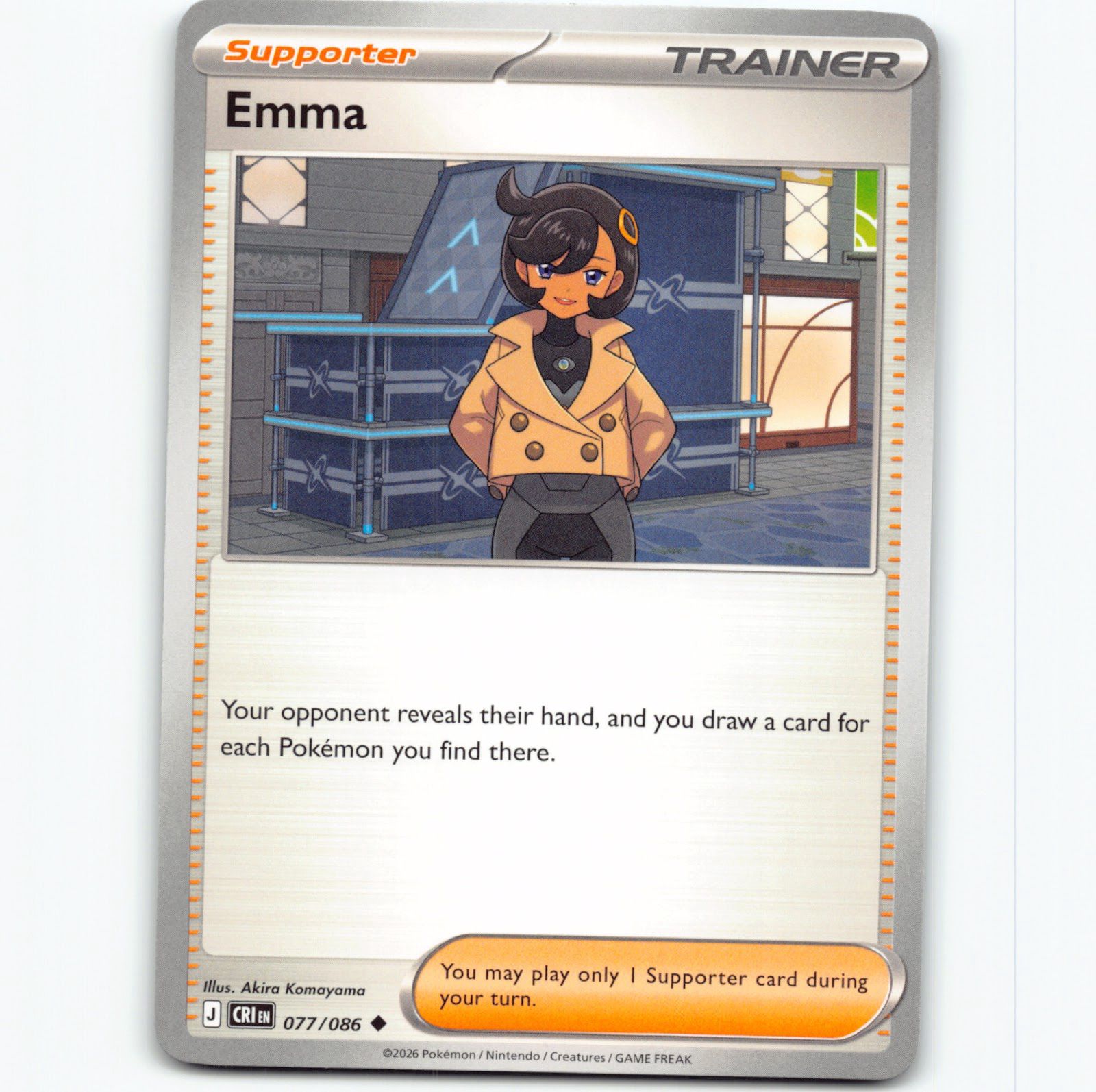 Pokémon Emma CRI EN 077/086 Reverse Holo Pokemon Kort Chaos Rising Mega