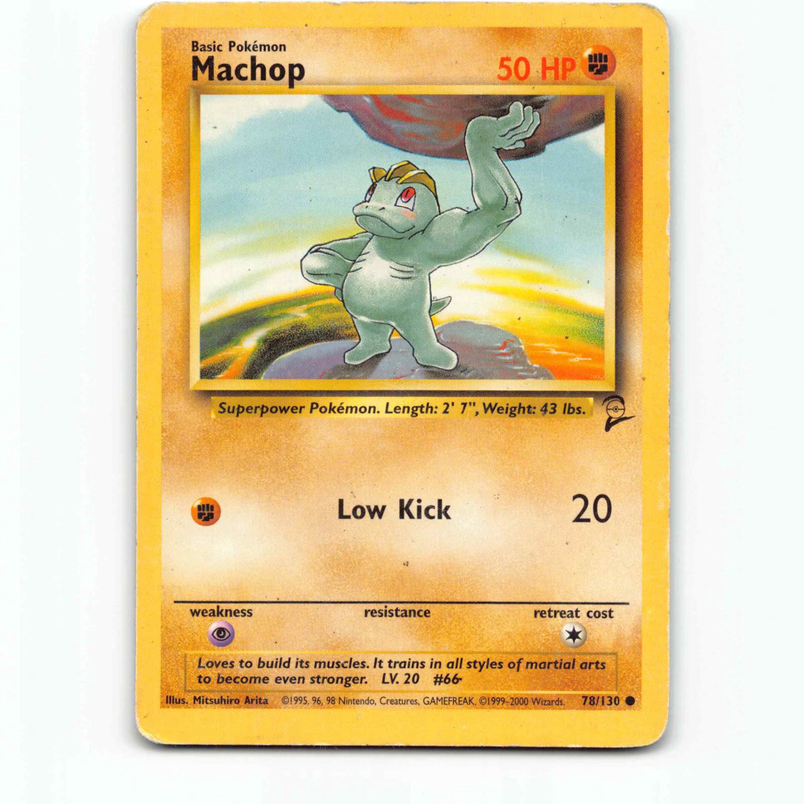 Machop 78 Pokémon B2 EN 78/130 Base Set 2 Pokemon Kort Wizards of The Coast