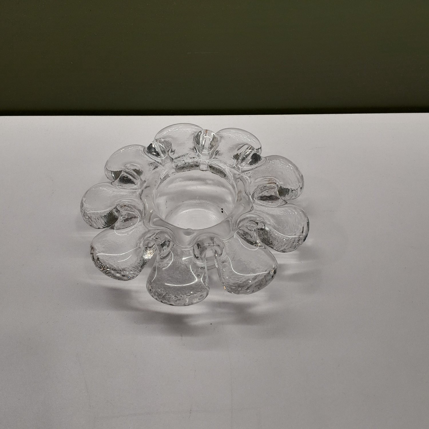 Kosta Boda Krinolin Ljushållare Göran Wärff Konstglas Retro Vintage Design Glas