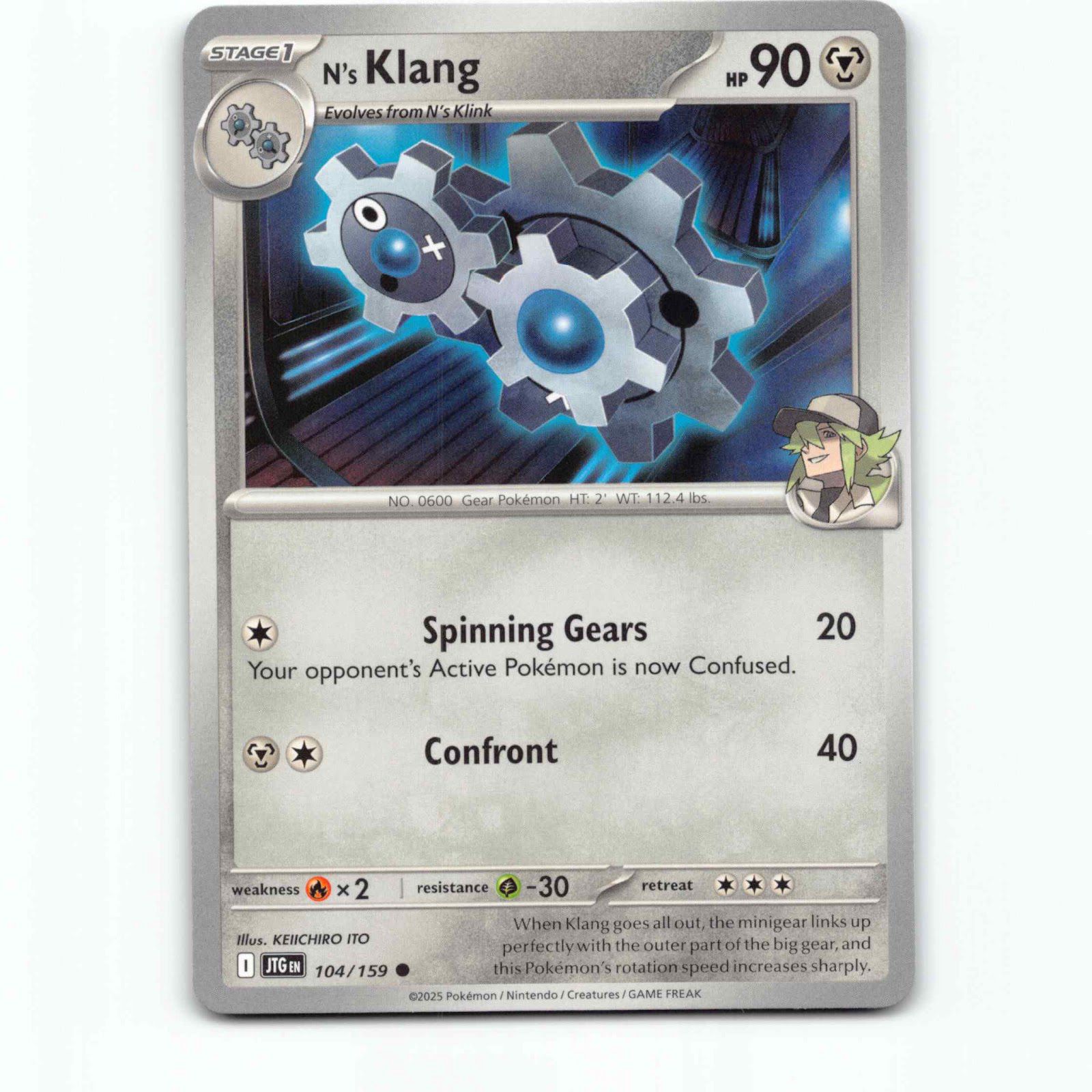 N's Klang 104/159 Pokémon JTG EN Journey Together Pokemon Kort Scarlet & Violet