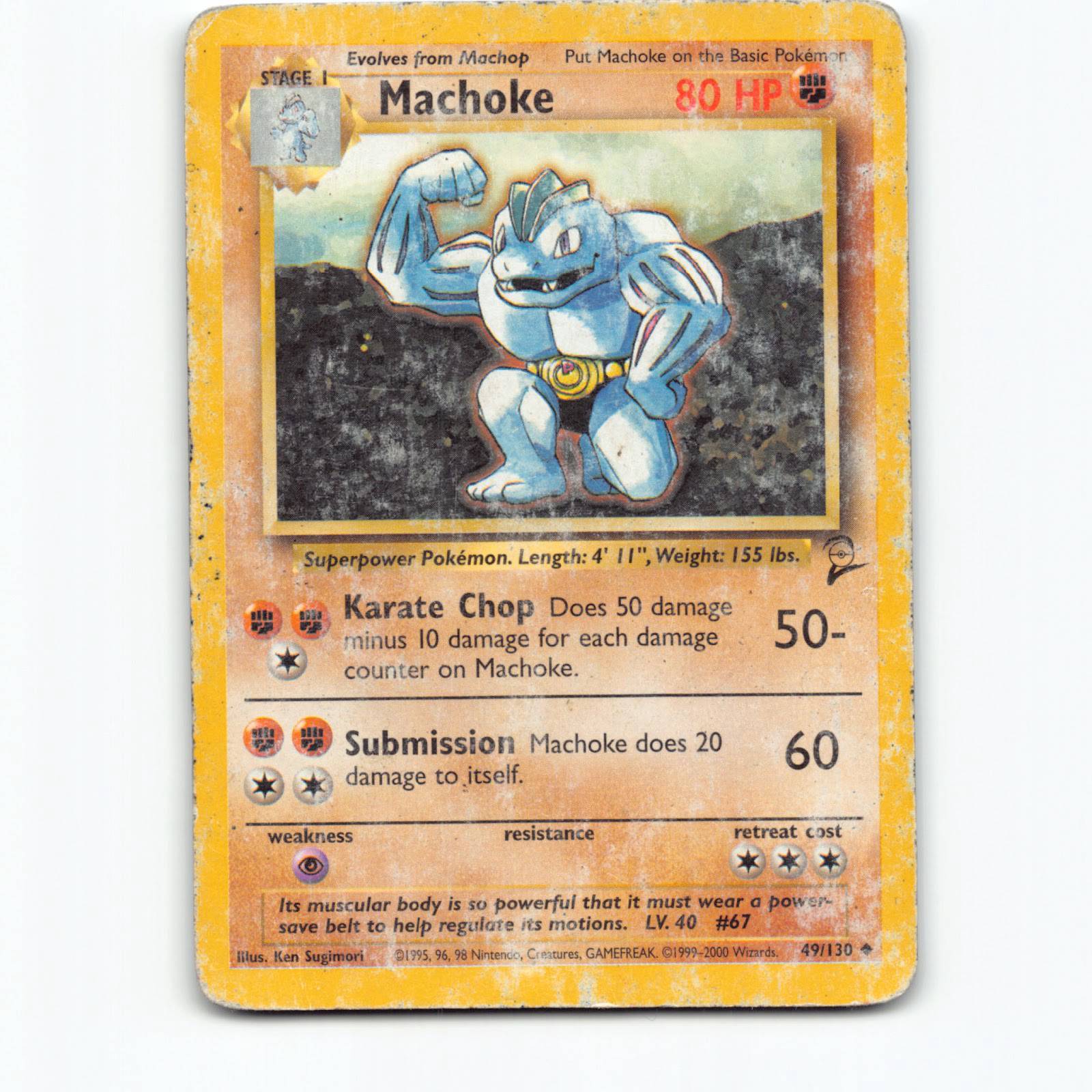 Pokémon Machoke B2 EN 049/130 Pokemon Kort Base Set 2 Wizards of The Coast