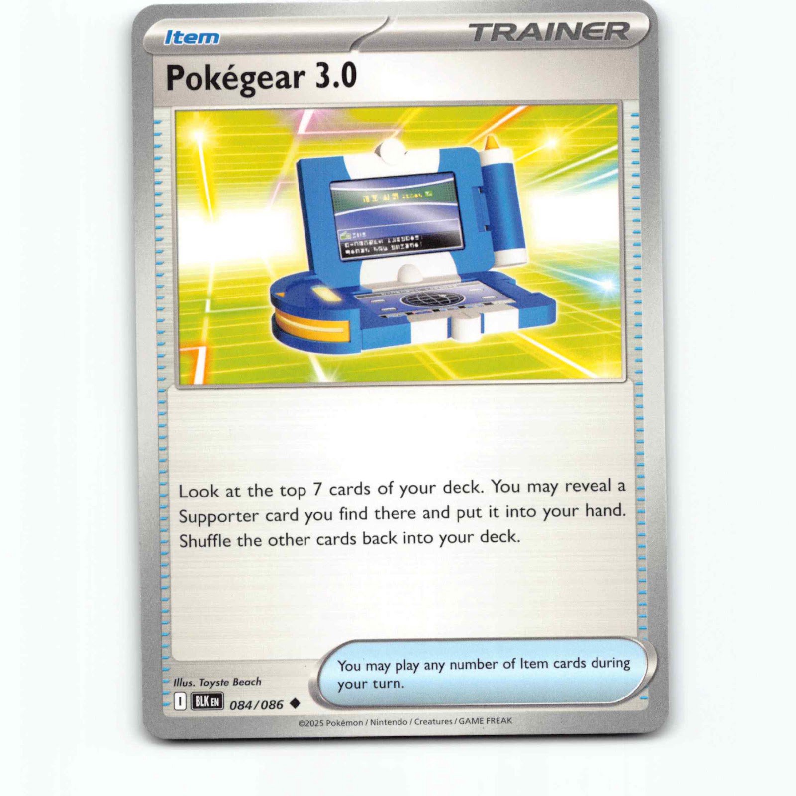 Pokégear 3.0 084/086 Pokémon BLK EN Black Bolt Pokemon Kort Scarlet & Violet