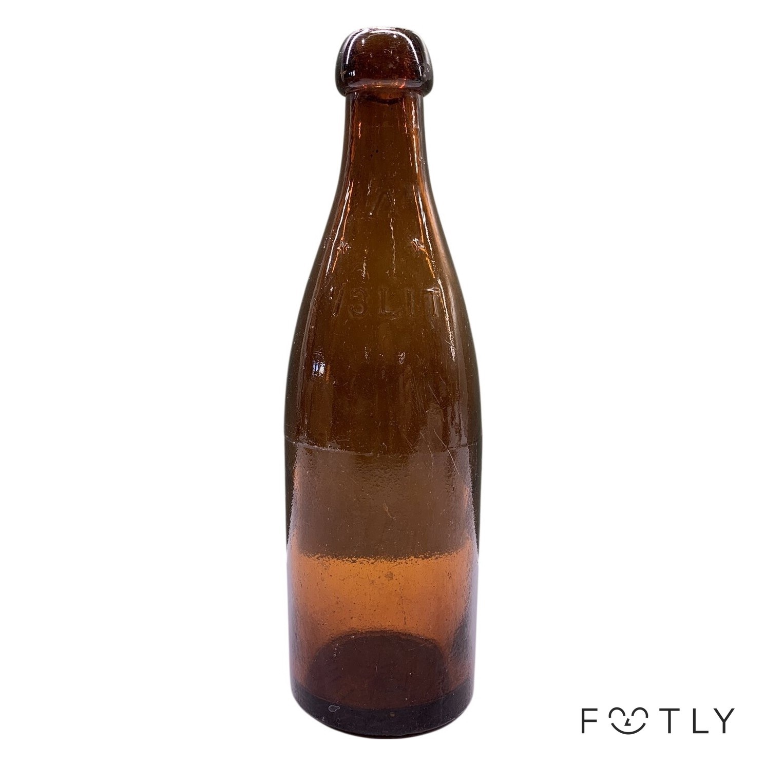 Flaska Vintage Brun Glas Ölflaska Bryggeri Samlarflaska Antik Äldre Flaska Retro