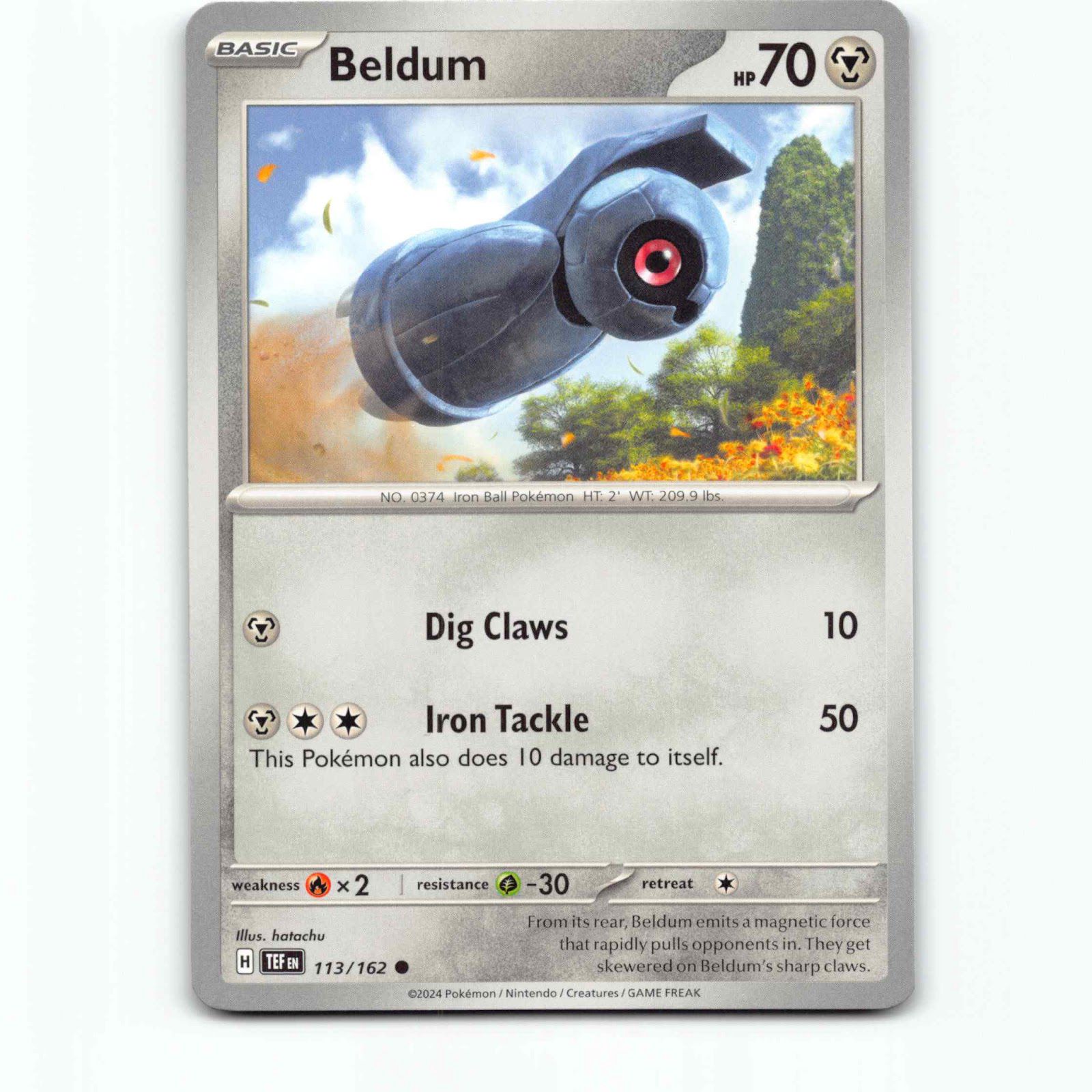 Beldum 113 Pokémon TEF EN 113/162 Temporal Forces Pokemon Kort Scarlet & Violet