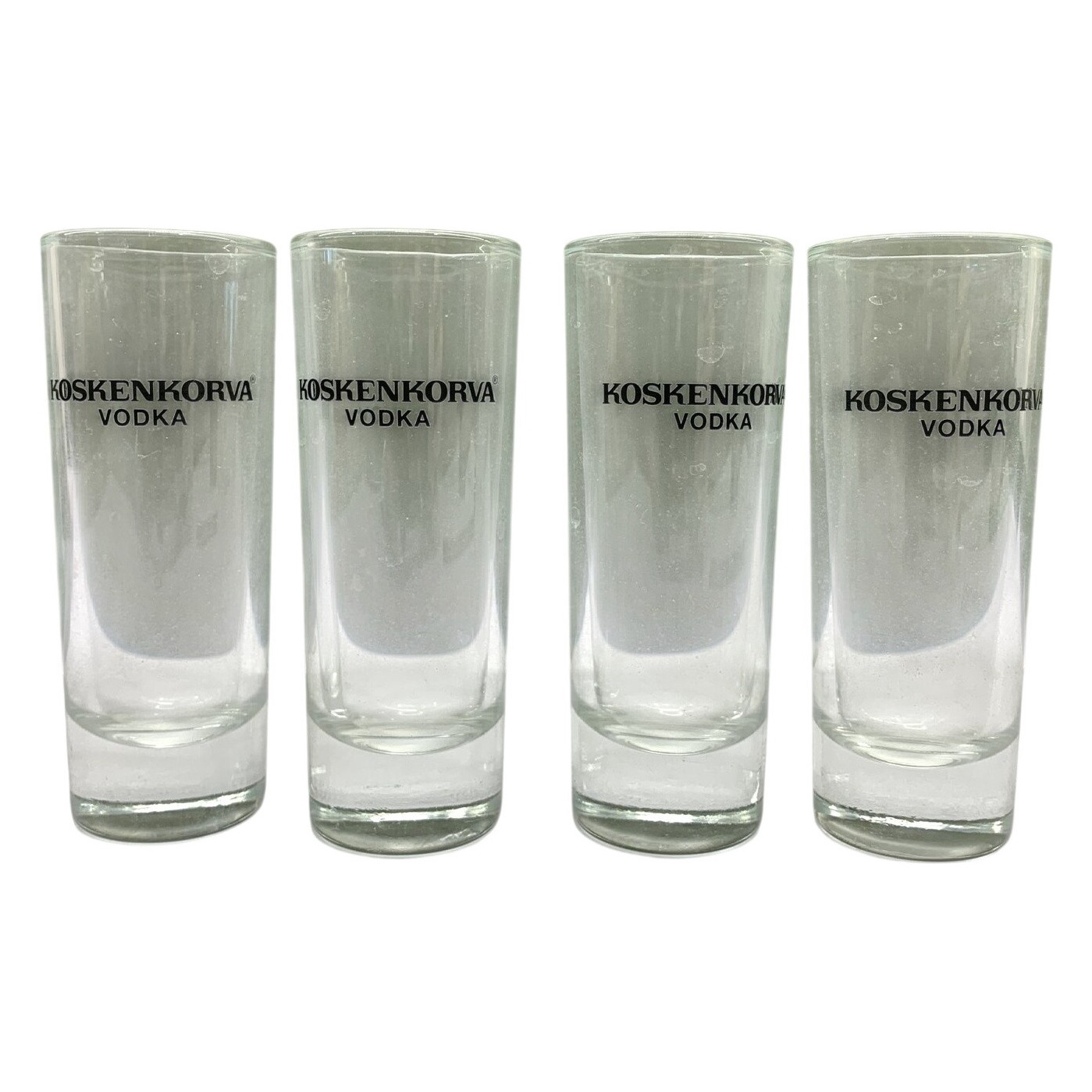Koskenkorva Vodka 4 st Shotglas Glas Vodkaglas Klarglas Drinkglas Bar Party