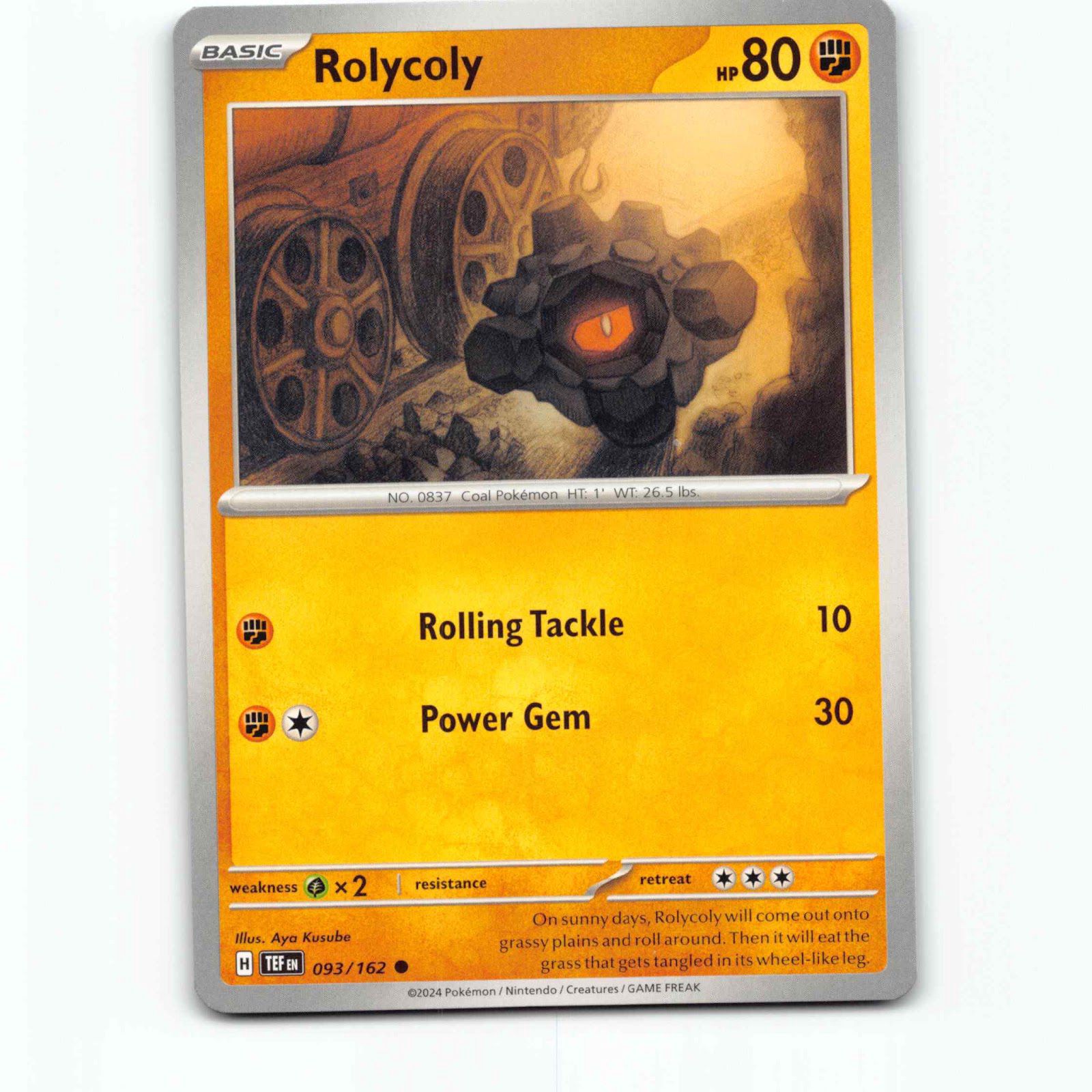 Rolycoly 093/162 Pokémon TEF EN Temporal Forces Pokemon Kort Scarlet & Violet