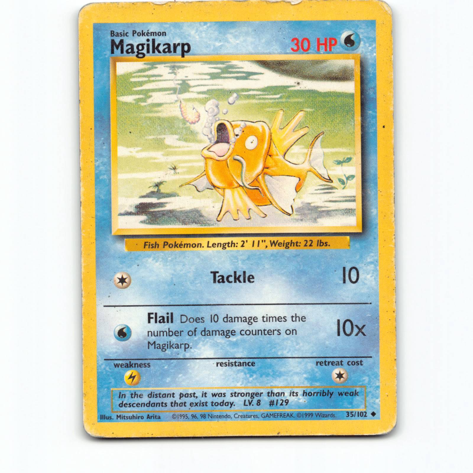 Pokémon Magikarp BS EN 035/102 Pokemon Kort Base Set Wizards of The Coast