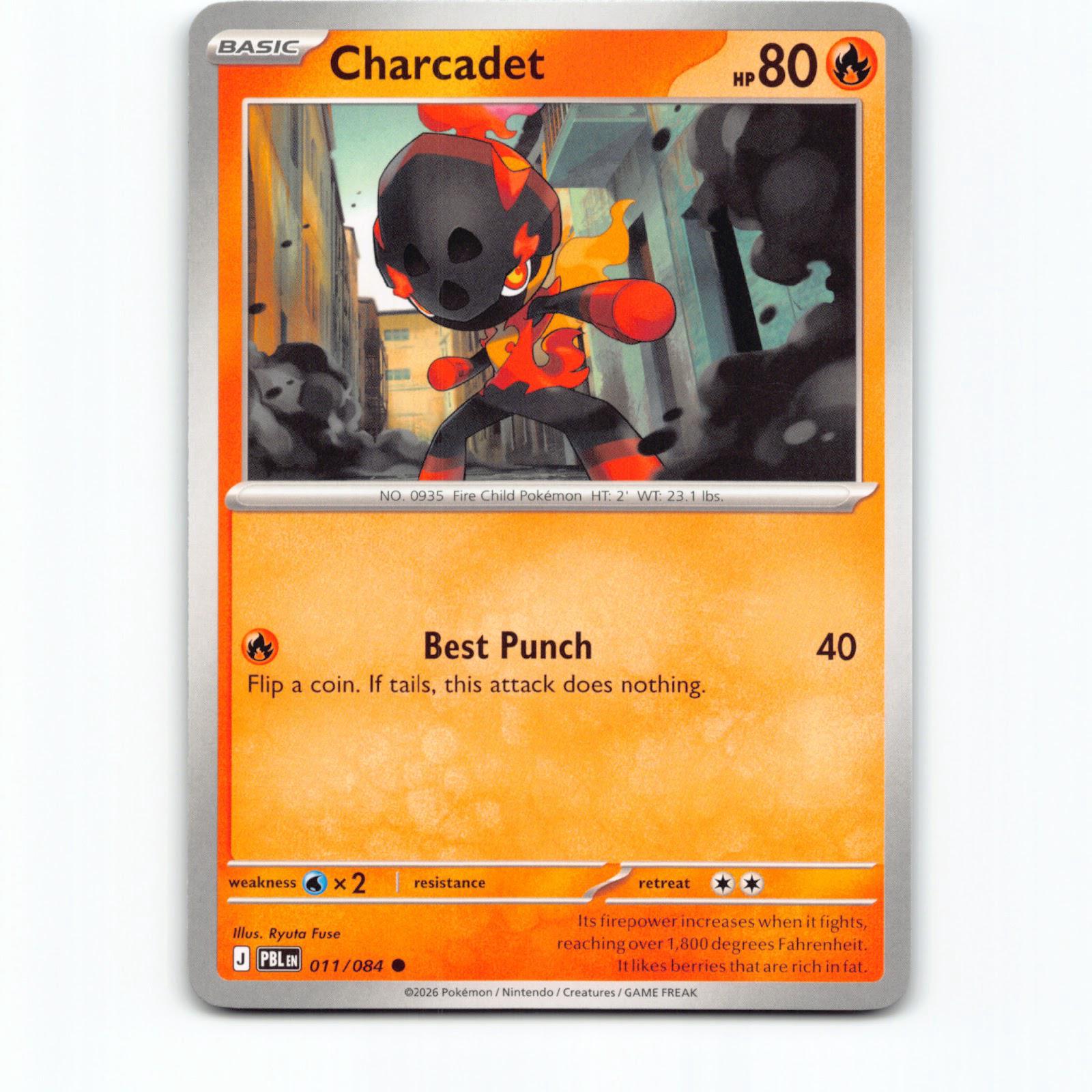 Charcadet 011/084 Pokémon PBL EN Pitch Black Pokemon Kort Mega Evolution