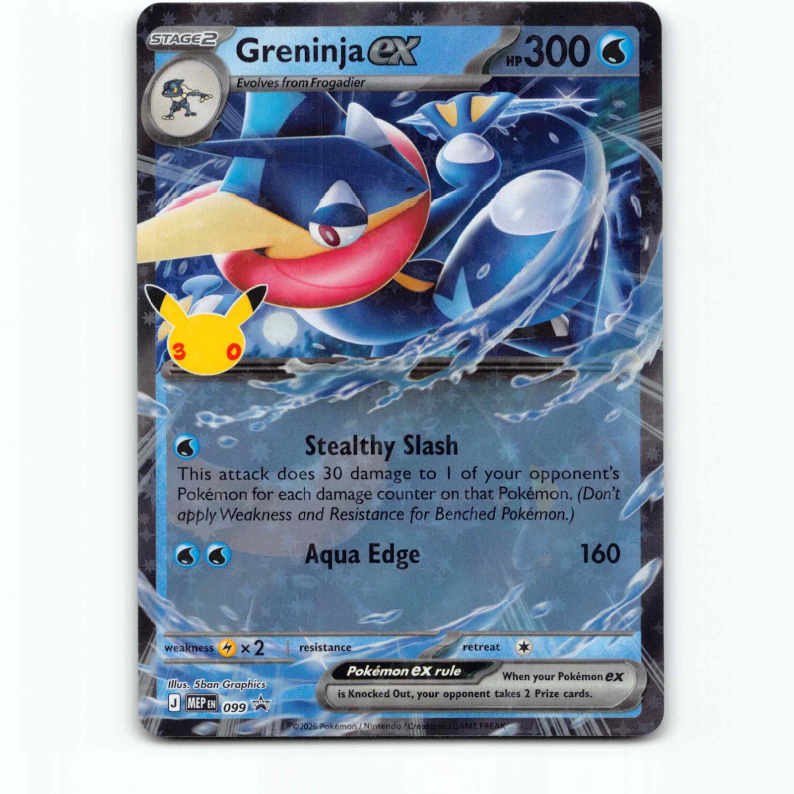Greninja ex 099 Promo Pokémon MEP EN 099 MEP Black Star Promos Pokemon Kort