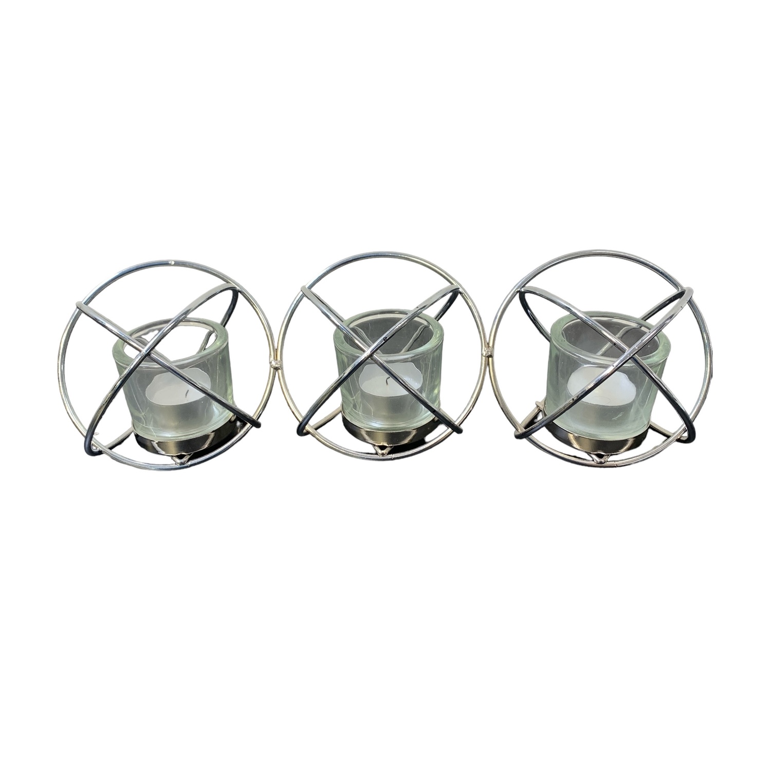 Ljuslykta Lyktor 3-armad Glas Ljushållare Design