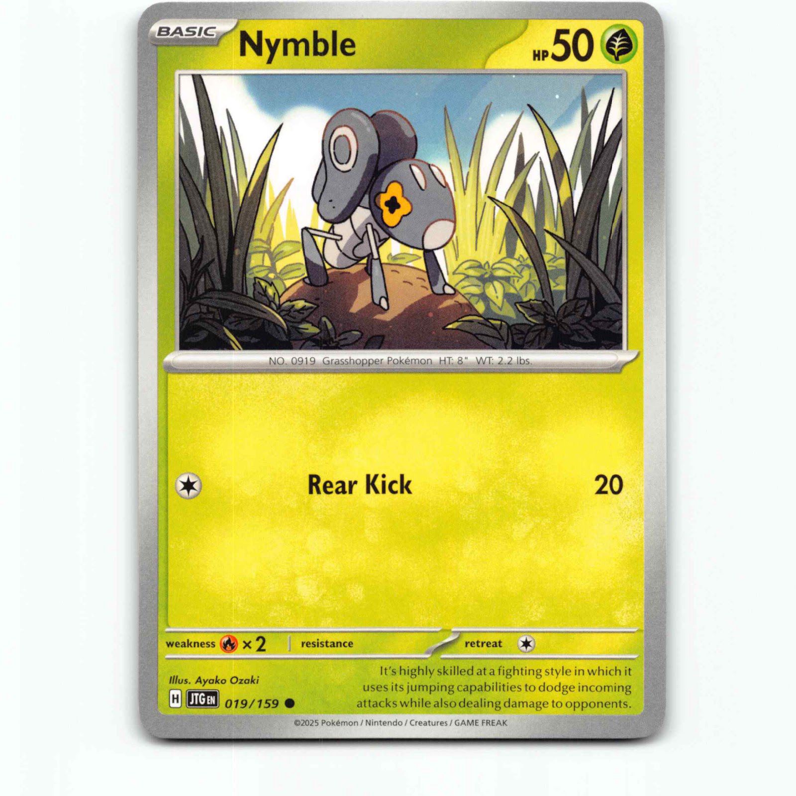Nymble 019/159 Pokémon JTG EN Journey Together Pokemon Kort Scarlet & Violet