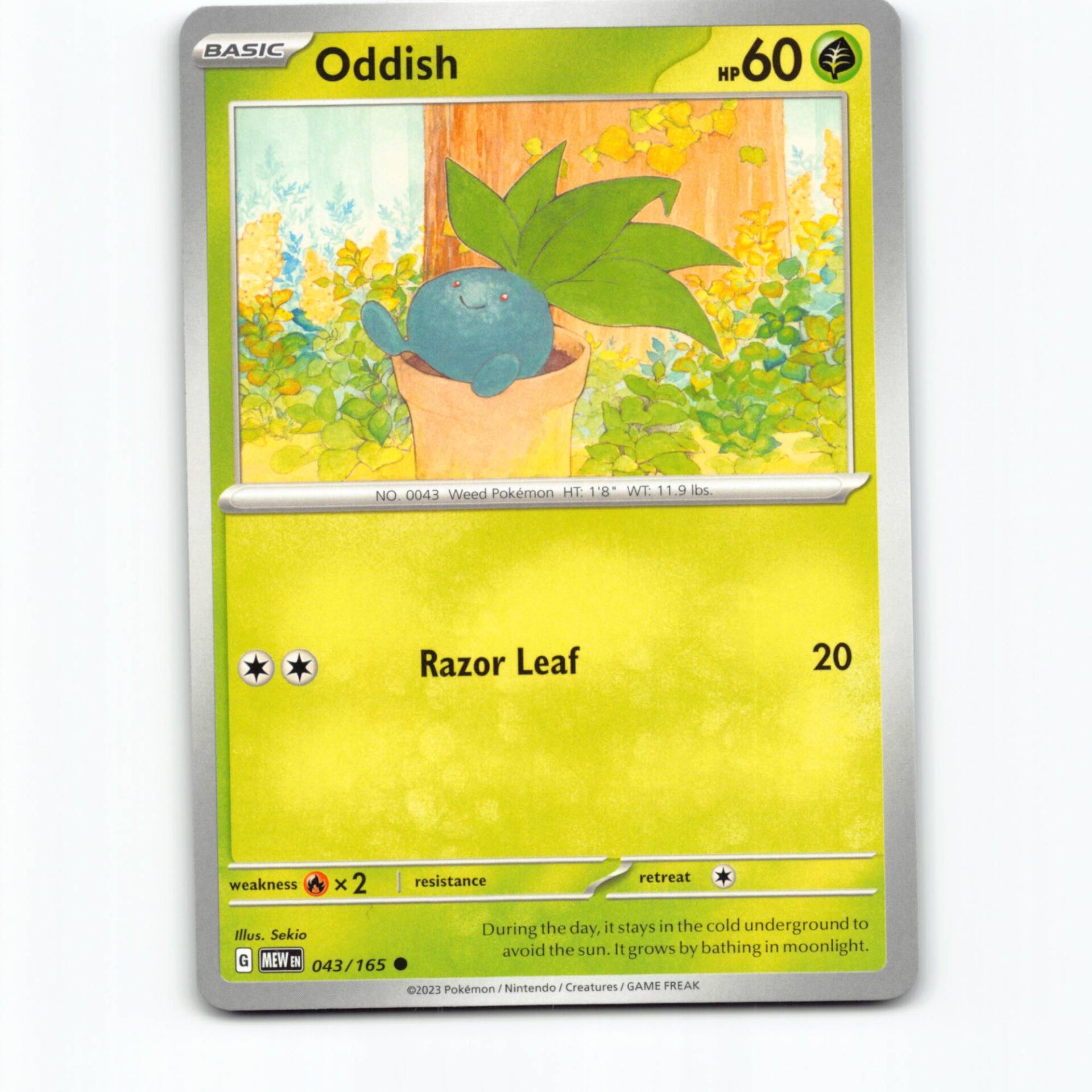 Oddish 043/165 Pokémon MEW EN Scarlet & Violet 151 Pokemon Kort Scarlet & Violet