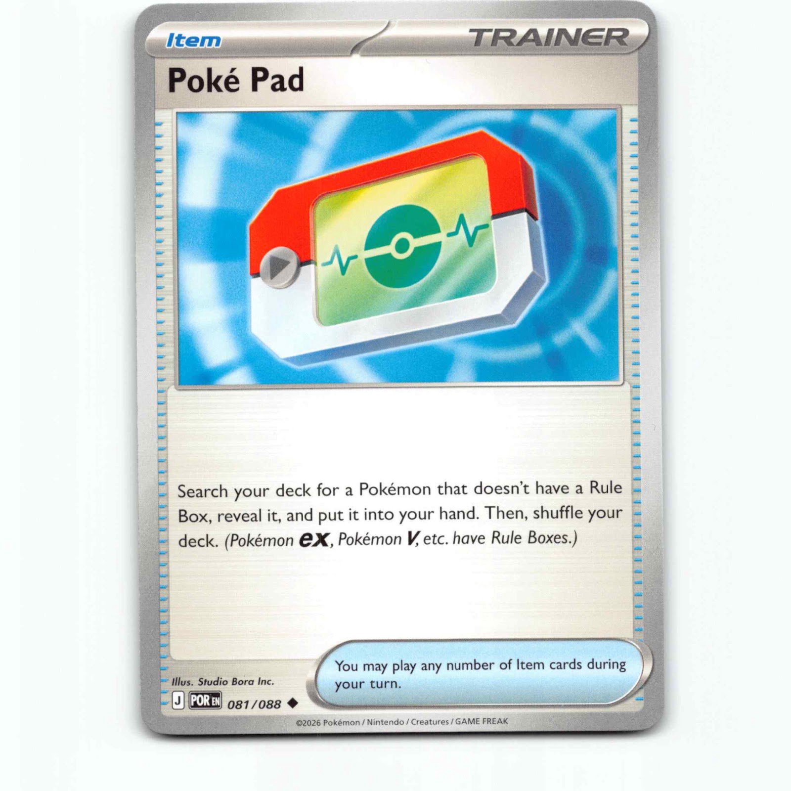 Poke Pad 81 Pokémon POR EN 081/088 Perfect Order Pokemon Kort Mega Evolution