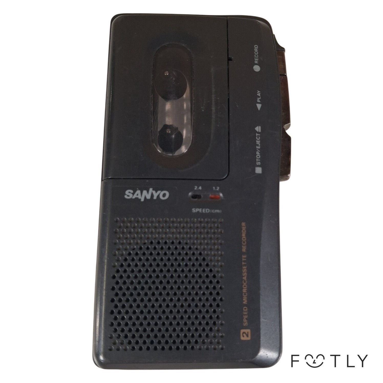 Sanyo TRC 600M Microcassette Bandspelare Vintage Svart 2 Speed