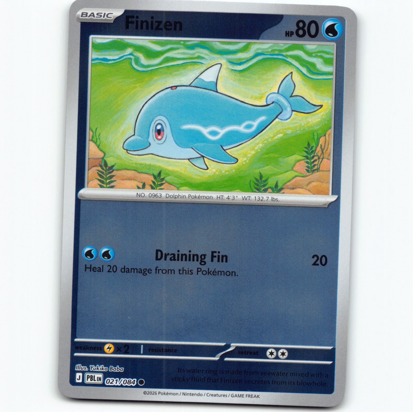 Pokémon Finizen PBL EN 021/084 Reverse Holo Pokemon Kort Pitch Black Mega Evolut