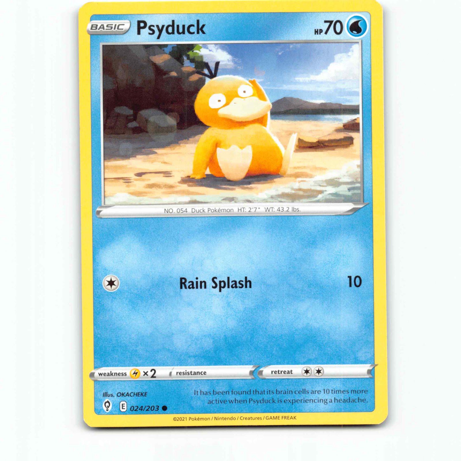 Psyduck 24 Pokémon EVS EN 024/203 Evolving Skies Pokemon Kort Sword & Shield
