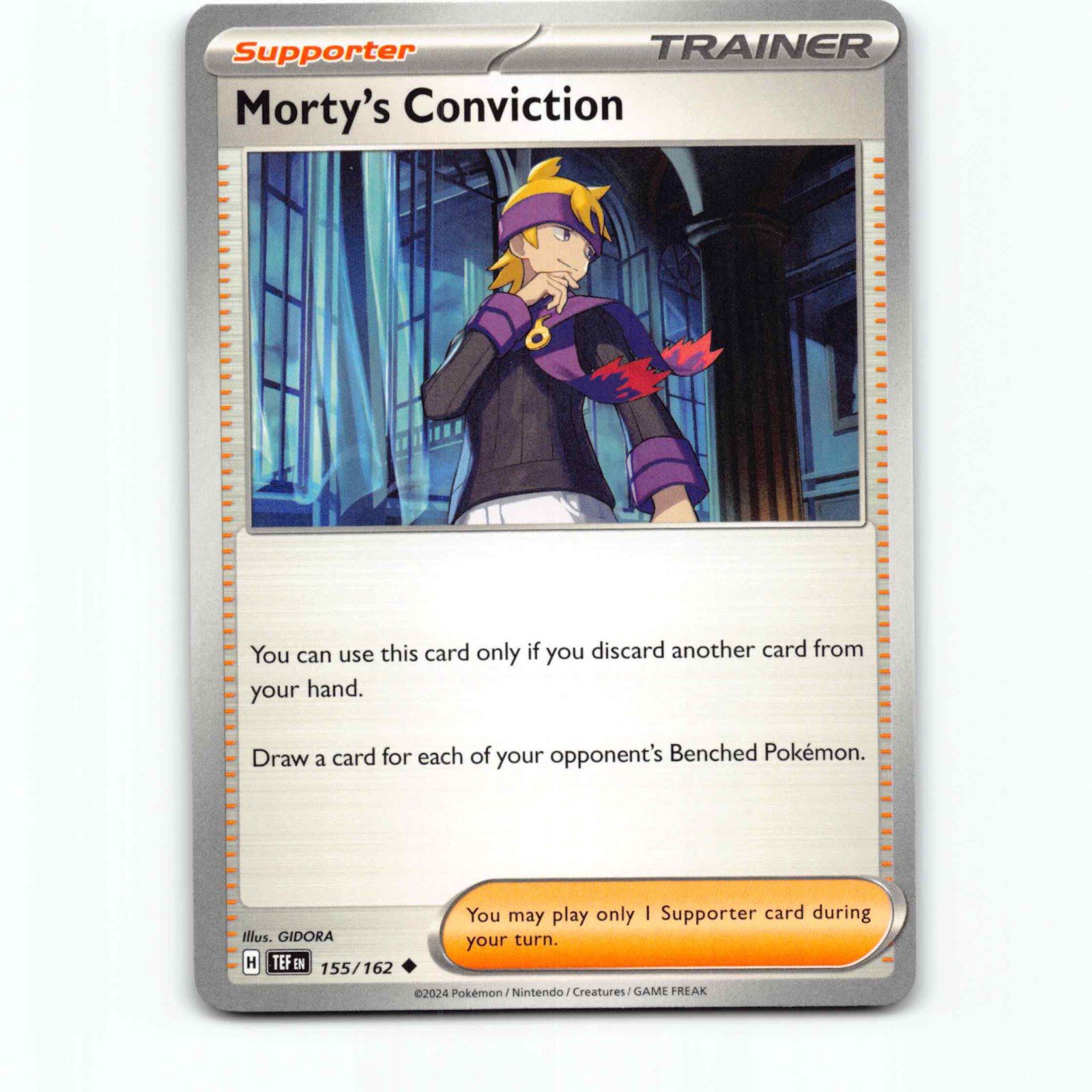 Morty's Conviction 155/162 Pokémon TEF EN Temporal Forces Pokemon Kort Scarlet &