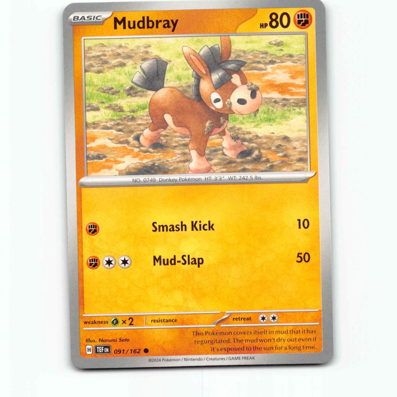Mudbray 091/162 Pokémon TEF EN Temporal Forces Pokemon Kort Scarlet & Violet