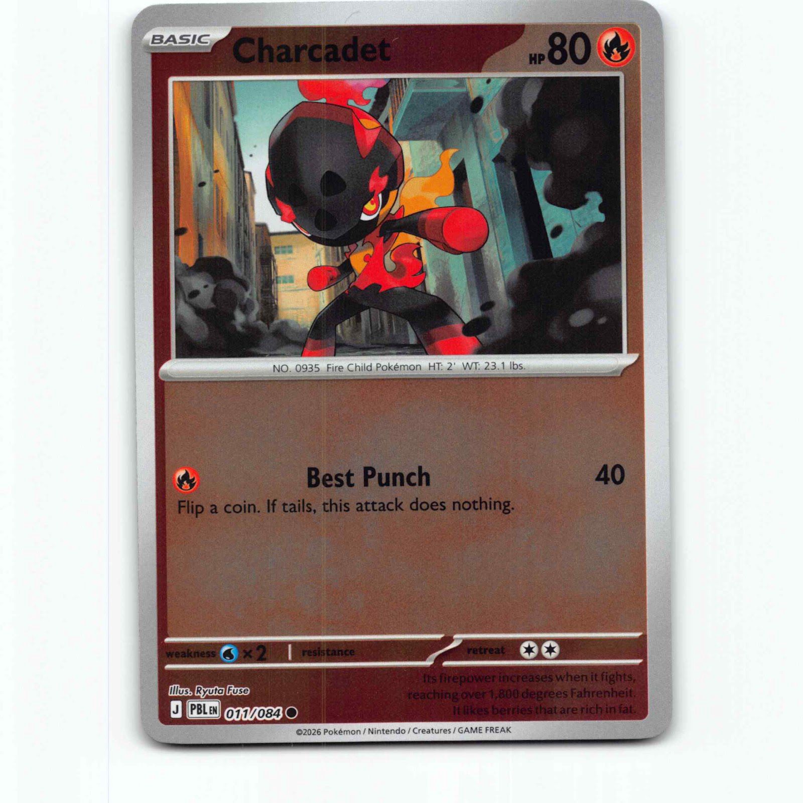 Charcadet 11 Reverse Holo Pokémon PBL EN 011/084 Pitch Black Pokemon Kort