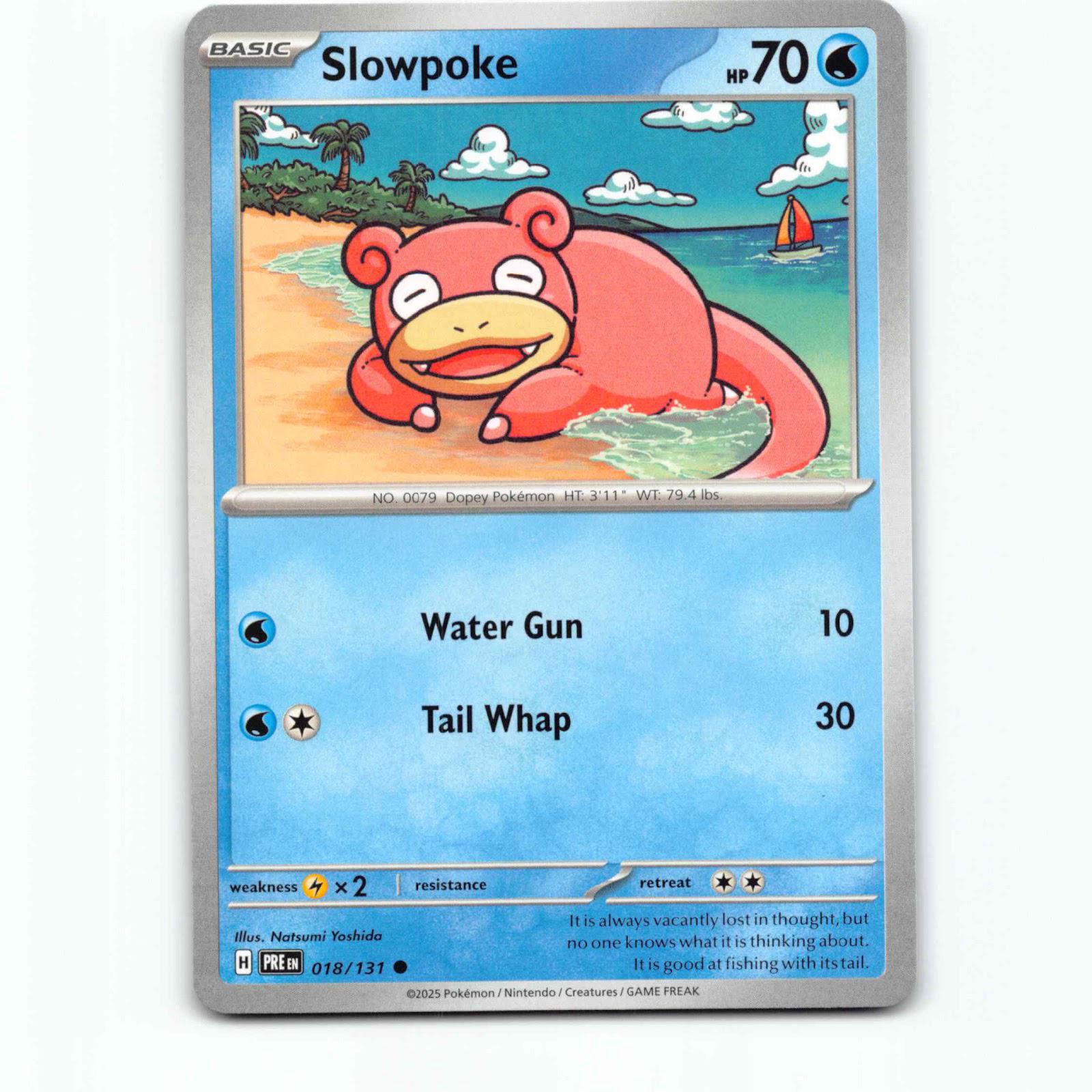 Slowpoke 018/131 Pokémon PRE EN Prismatic Evolutions Pokemon Kort Scarlet & Viol