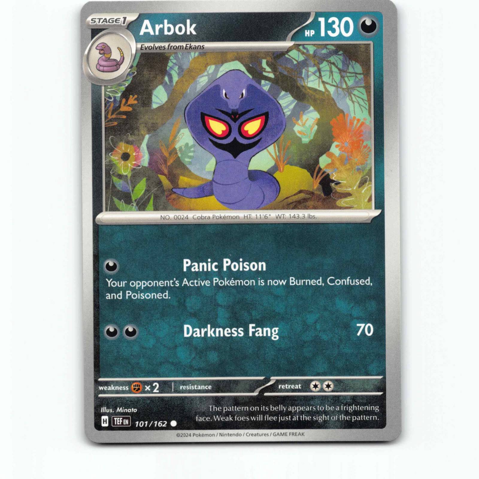 Arbok 101/162 Pokémon TEF EN Temporal Forces Pokemon Kort Scarlet & Violet