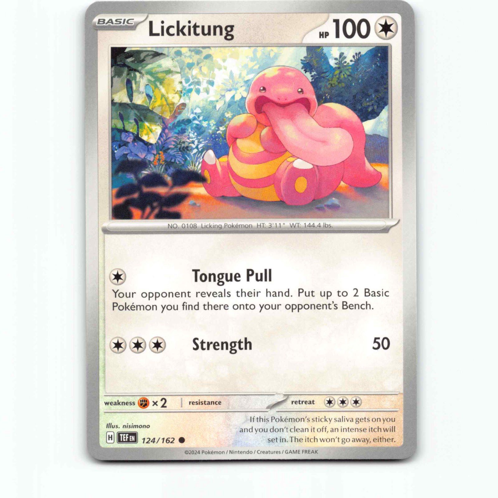 Lickitung 124/162 Pokémon TEF EN Temporal Forces Pokemon Kort Scarlet & Violet