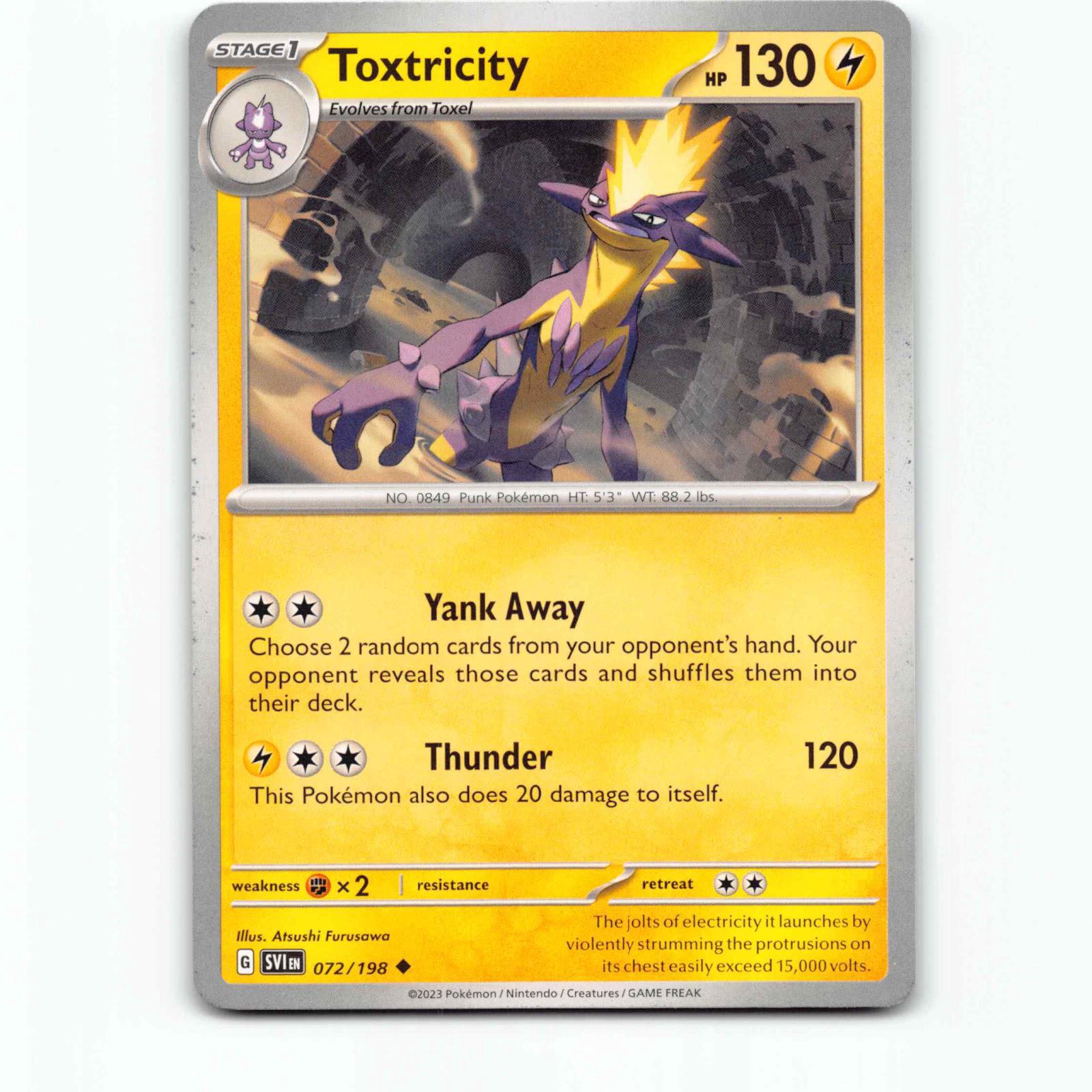 Toxtricity 072/198 Pokémon SVI EN Scarlet & Violet Pokemon Kort Scarlet & Violet