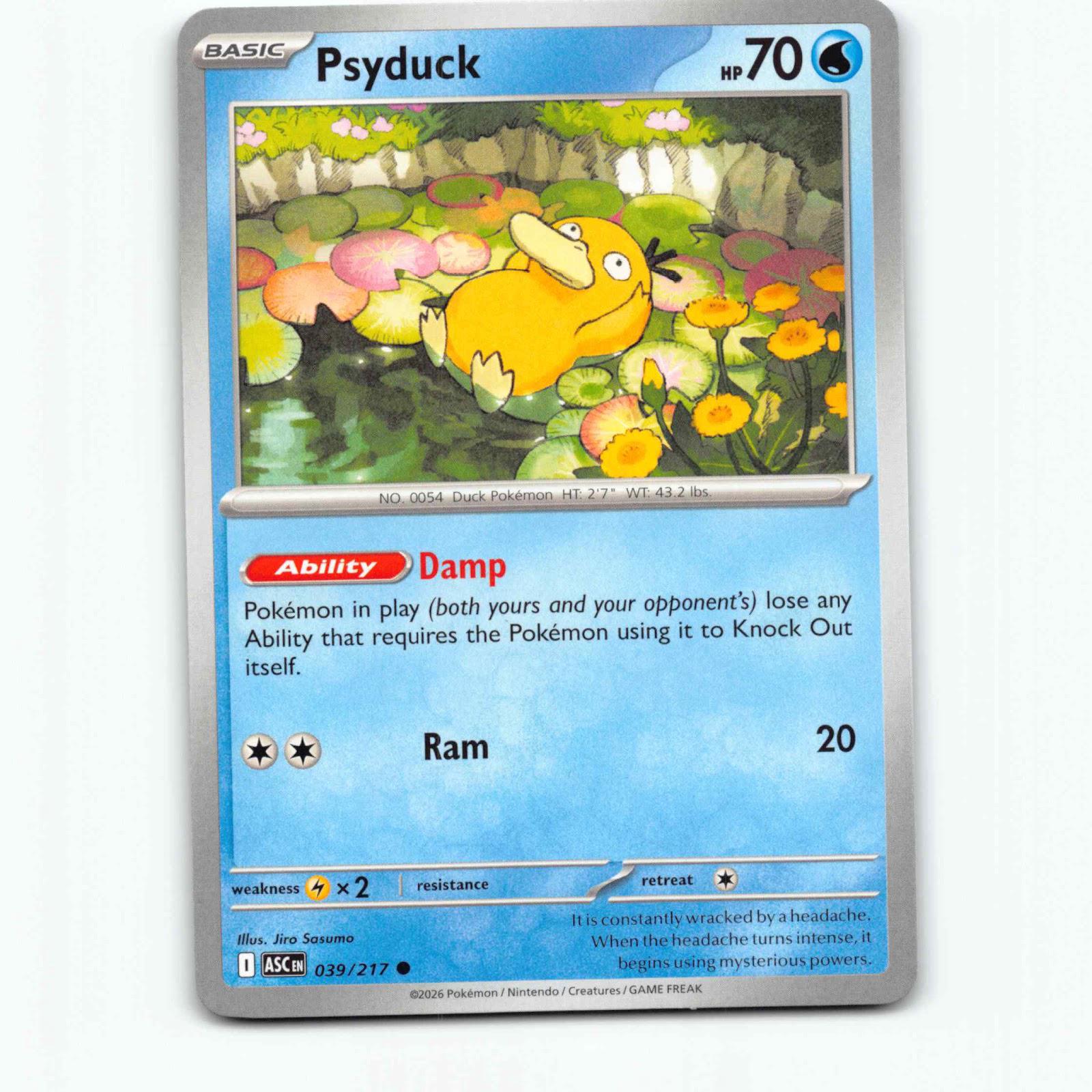 Psyduck 39 Pokémon ASC EN 039/217 Ascended Heroes Pokemon Kort Mega Evolution