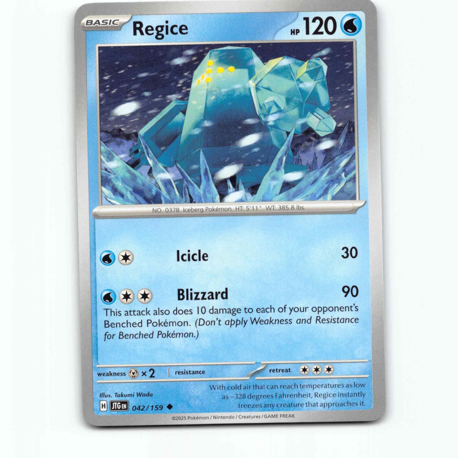 Regice 042/159 Pokémon JTG EN Journey Together Pokemon Kort Scarlet & Violet
