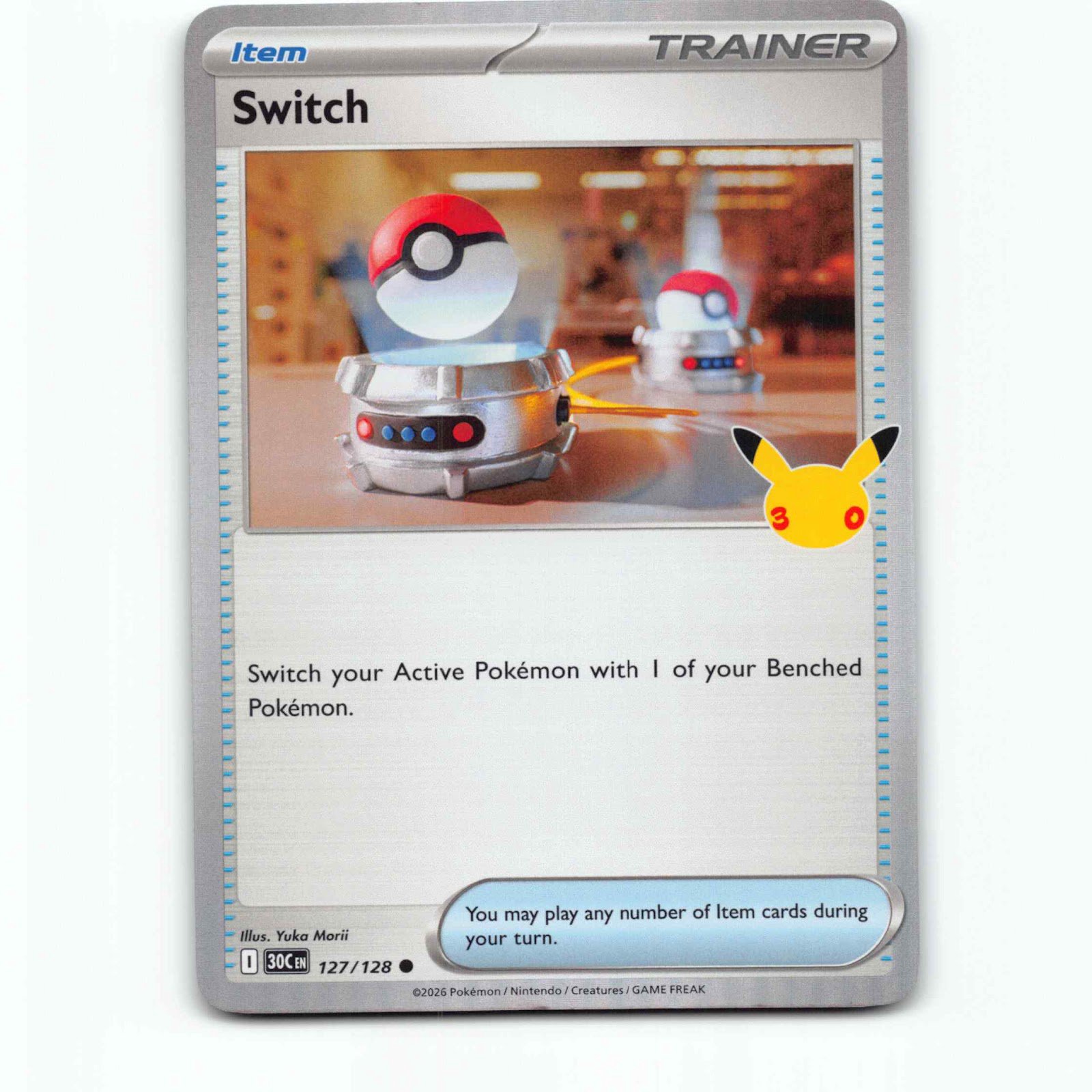 Switch 127 Holo Pokémon 30C EN 127/128 30th Celebration Pokemon Kort