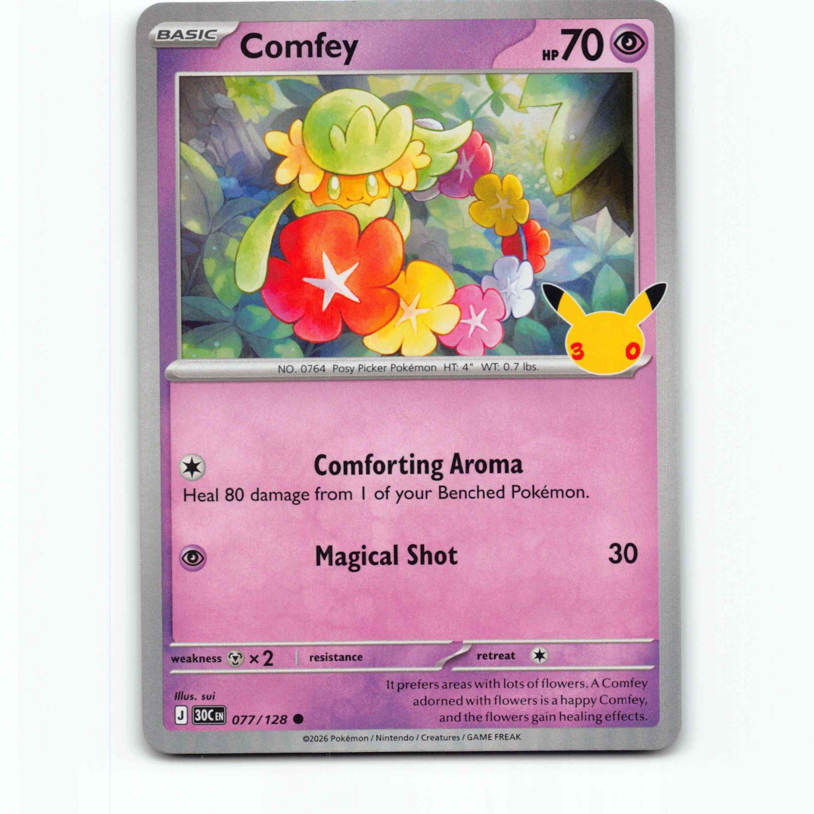 Chandelure 75 Holo Pokémon 30C EN 075/128 30th Celebration Pokemon Kort