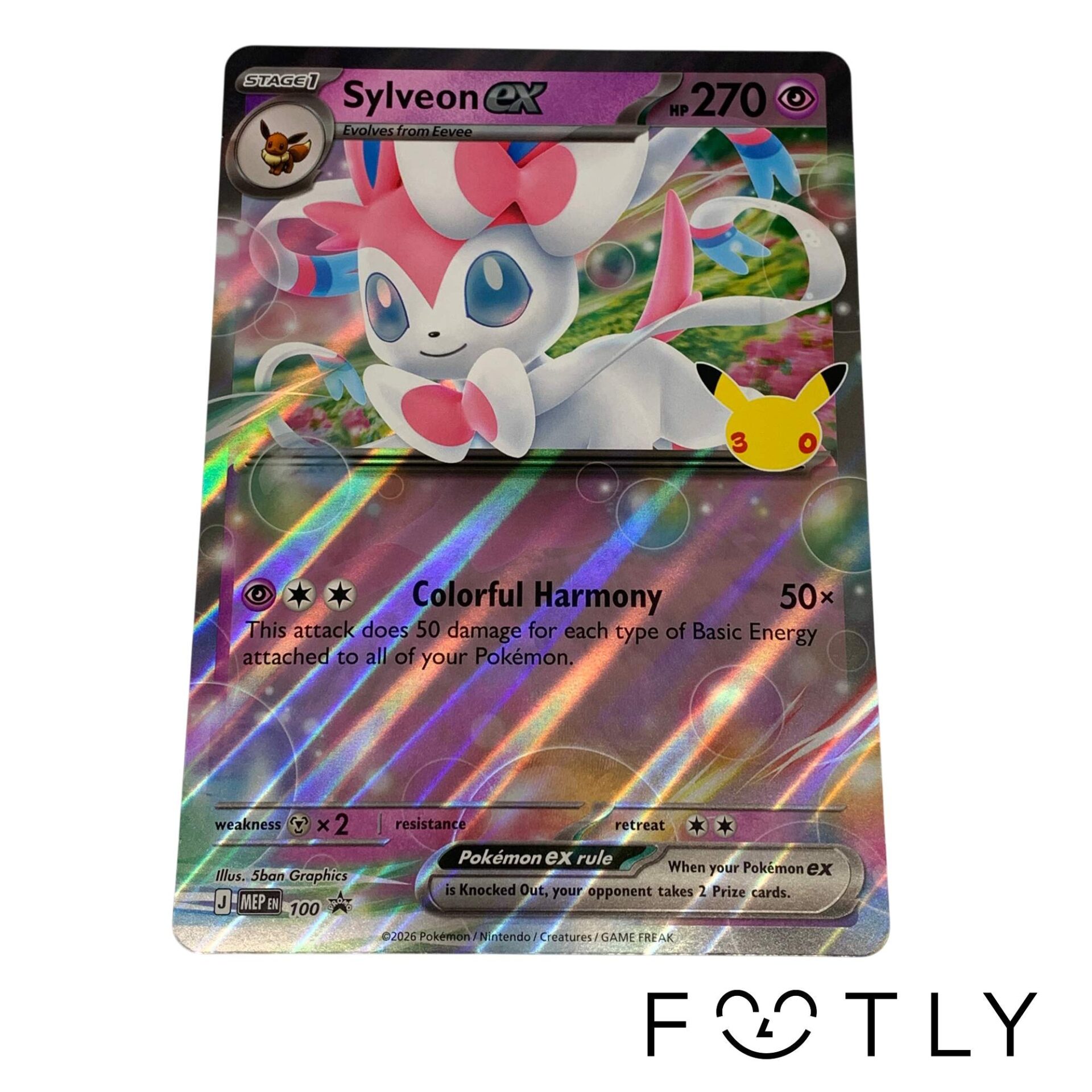 Sylveon ex 100 Jumbo Promo Pokémon MEP EN 100 MEP Black Star Promos Pokemon Kort