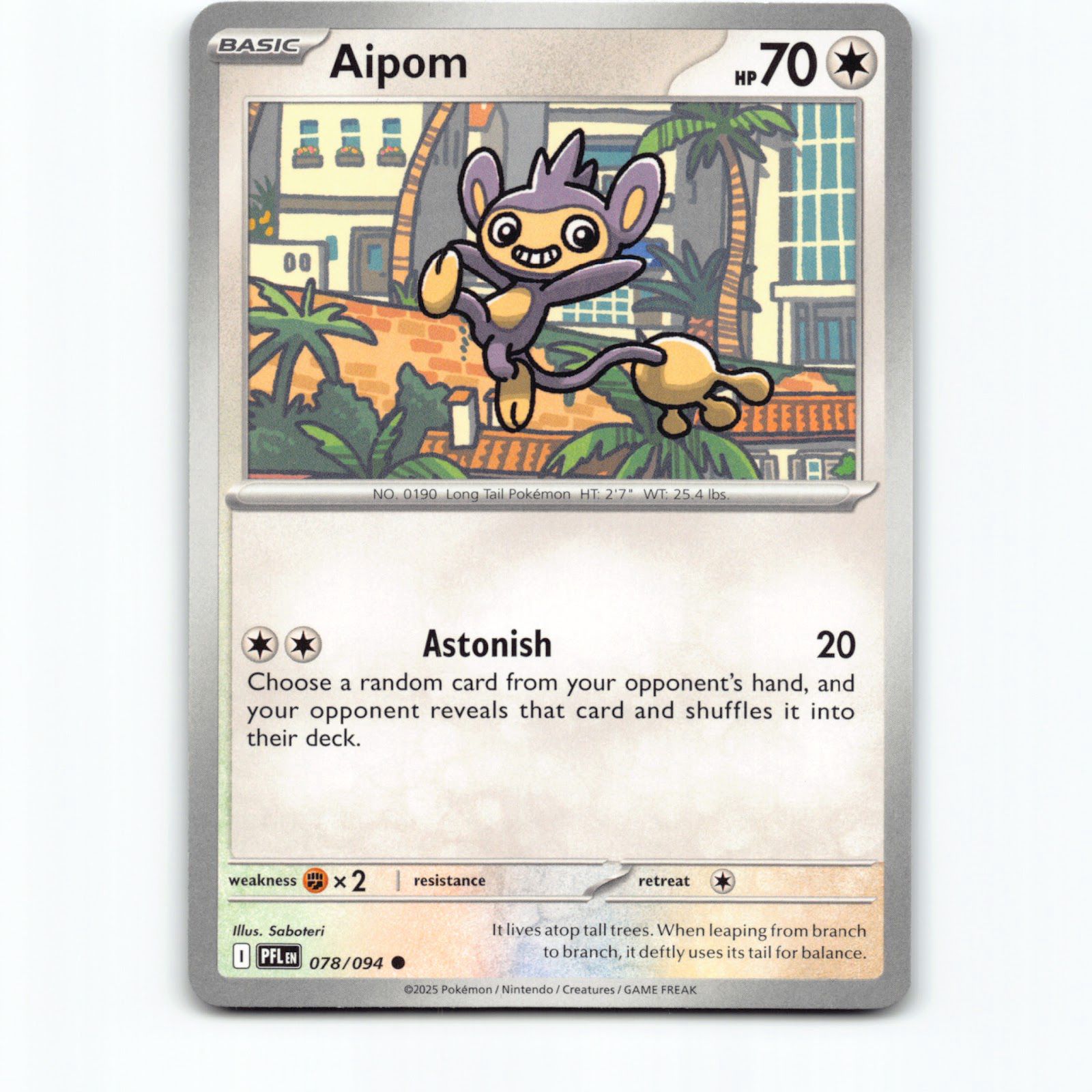 Aipom 078/094 Pokémon PFL EN Phantasmal Flames Pokemon Kort Mega Evolution
